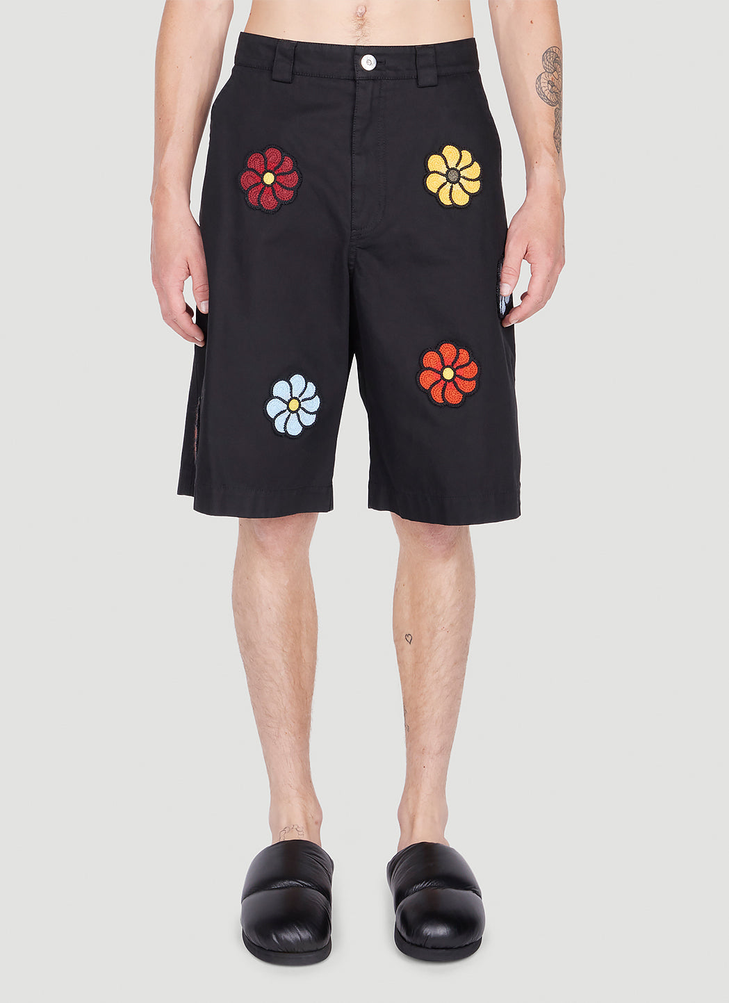 1 Moncler Jw Anderson Women Floral Bermuda Shorts MONCLER