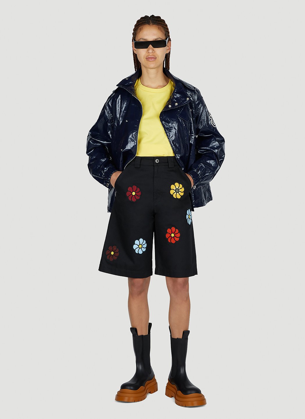 1 Moncler Jw Anderson Women Floral Bermuda Shorts MONCLER