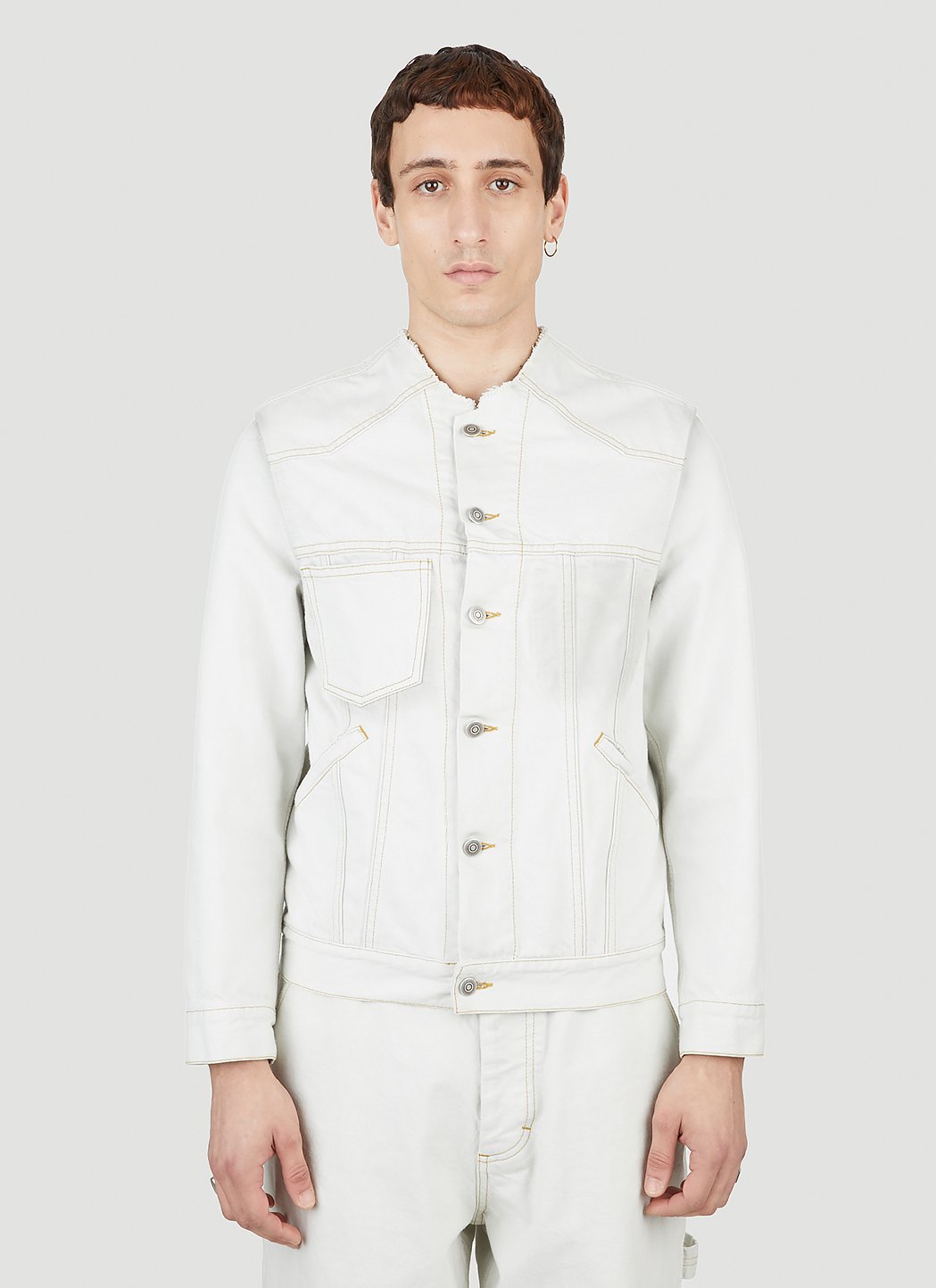 Maison Margiela Men Collarless Denim Jacket MAISON MARGIELA