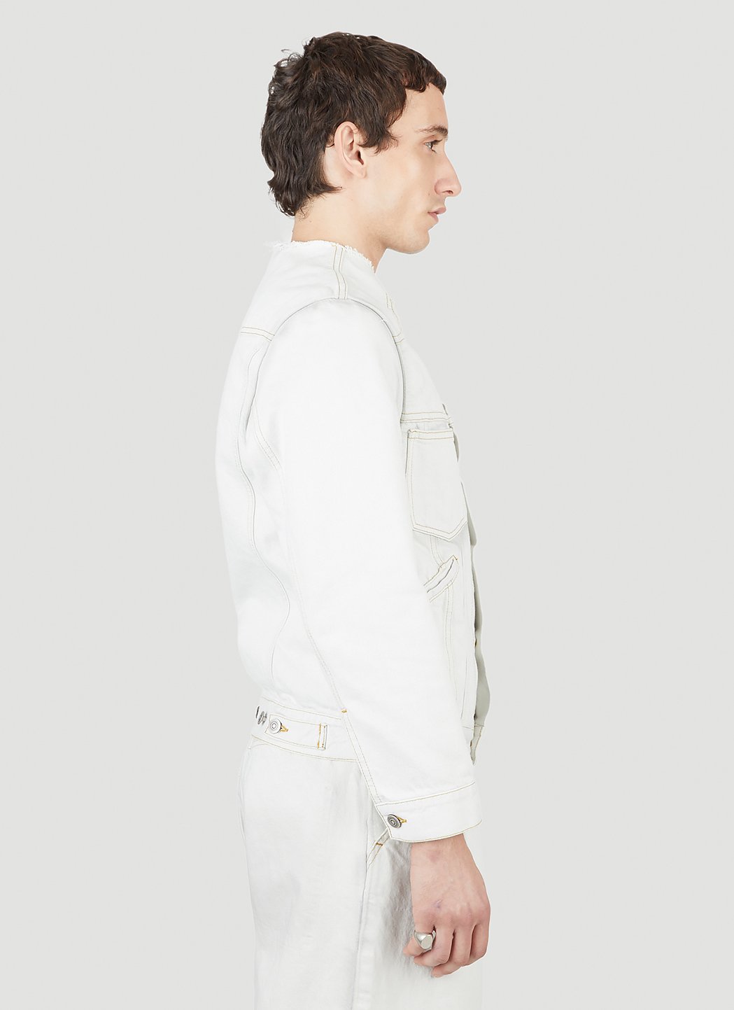 Maison Margiela Men Collarless Denim Jacket MAISON MARGIELA