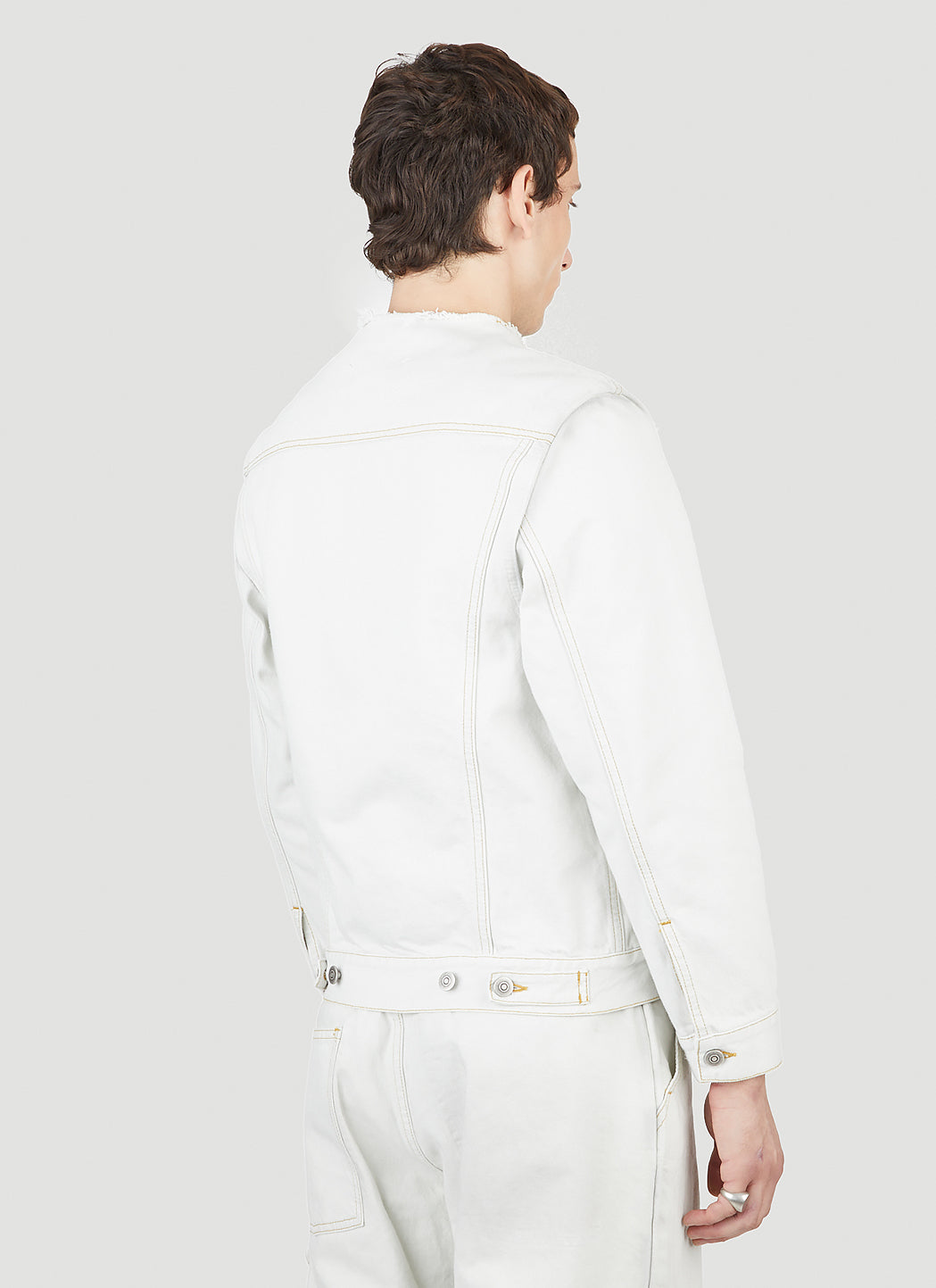 Maison Margiela Men Collarless Denim Jacket MAISON MARGIELA