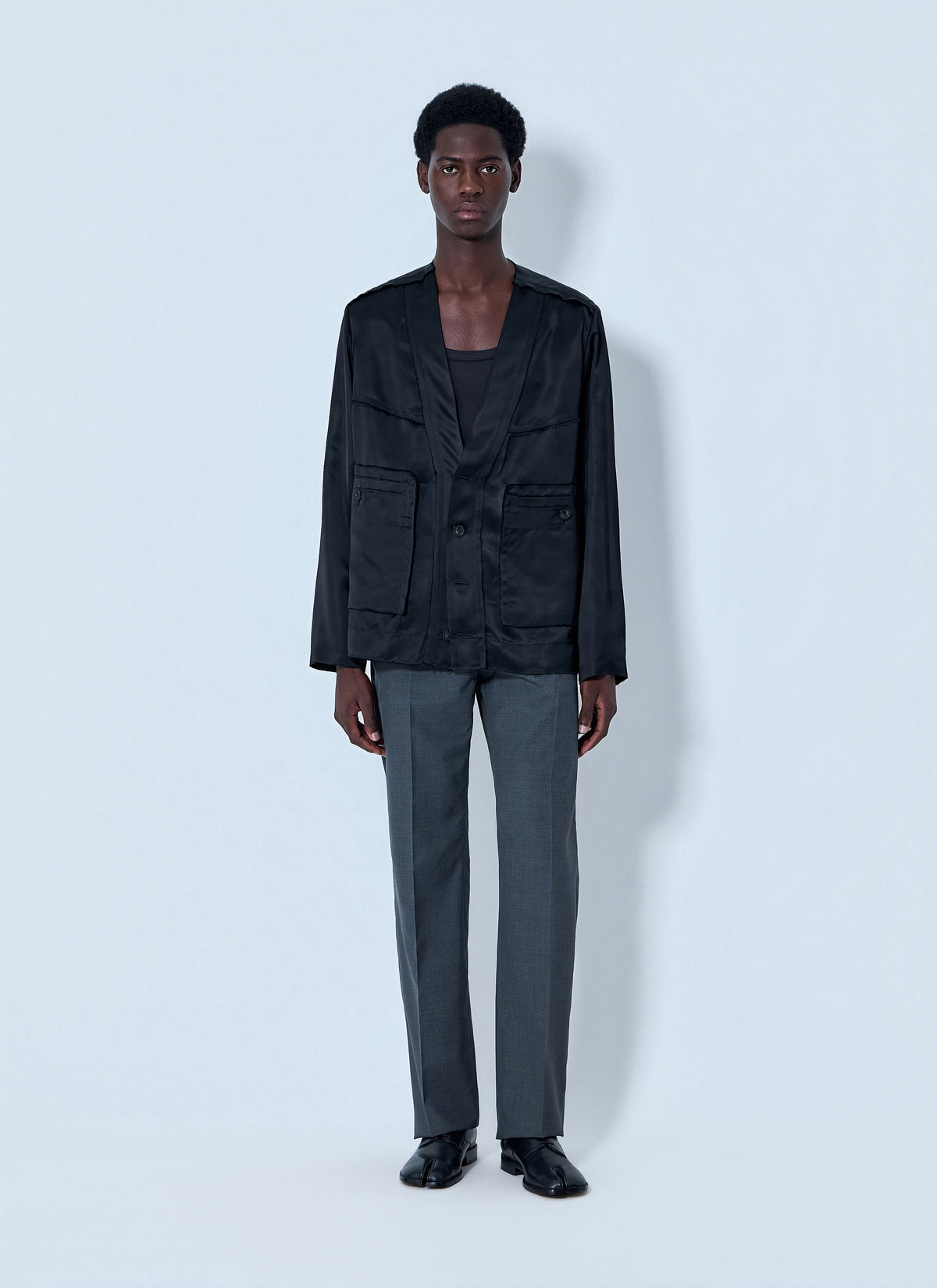 Maison Margiela Men Buttoned Jacket With Patch Pockets MAISON MARGIELA
