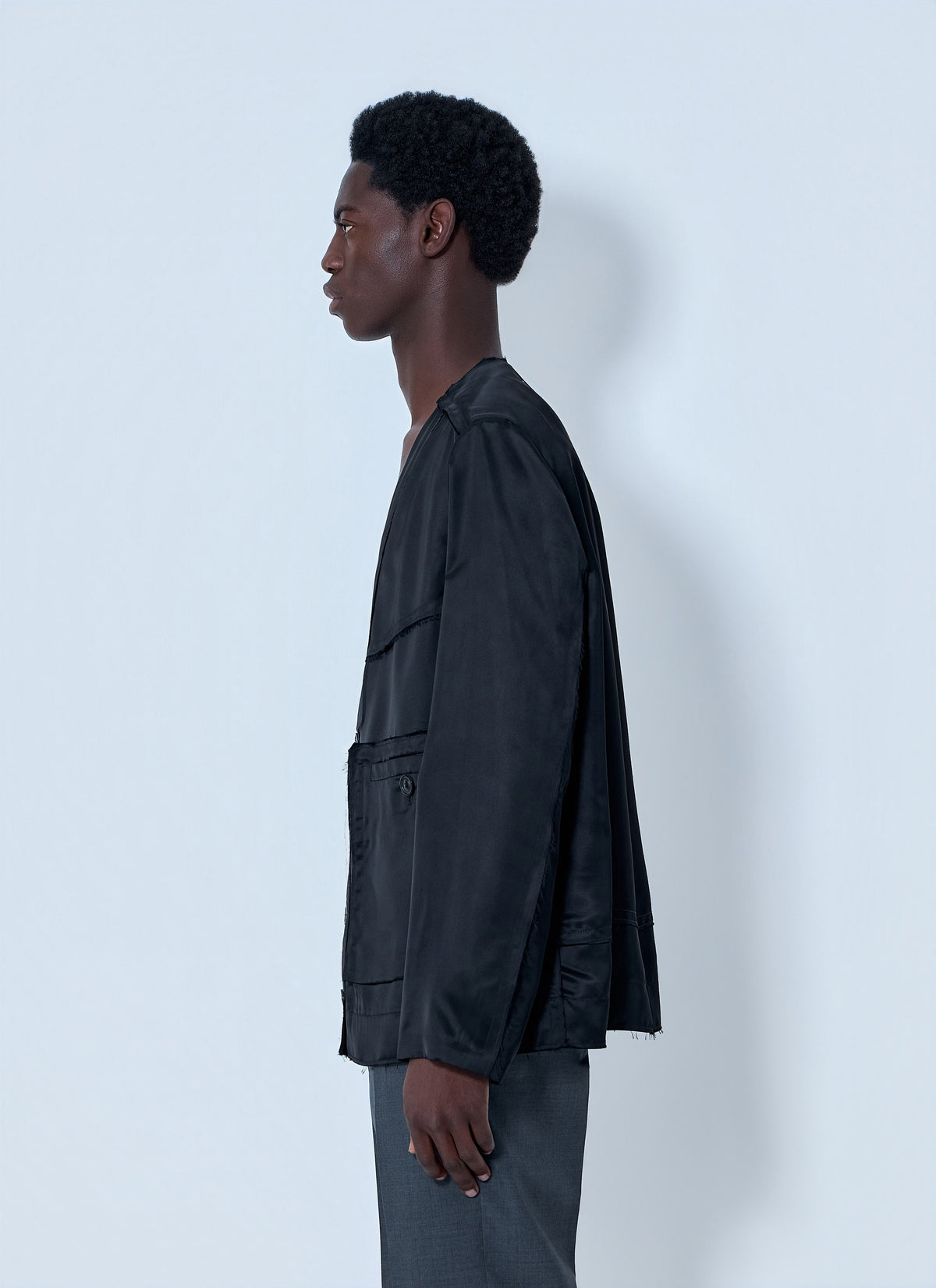 Maison Margiela Men Buttoned Jacket With Patch Pockets MAISON MARGIELA