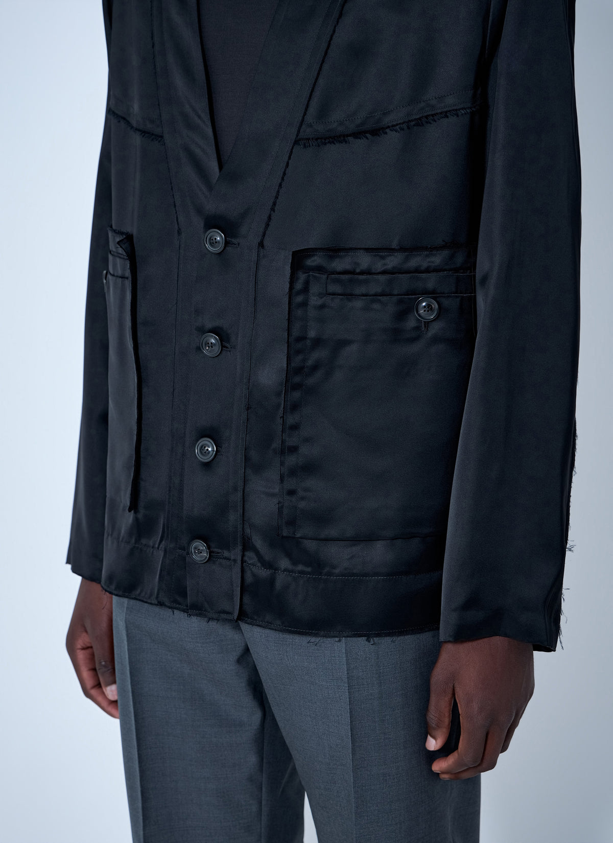 Maison Margiela Men Buttoned Jacket With Patch Pockets MAISON MARGIELA