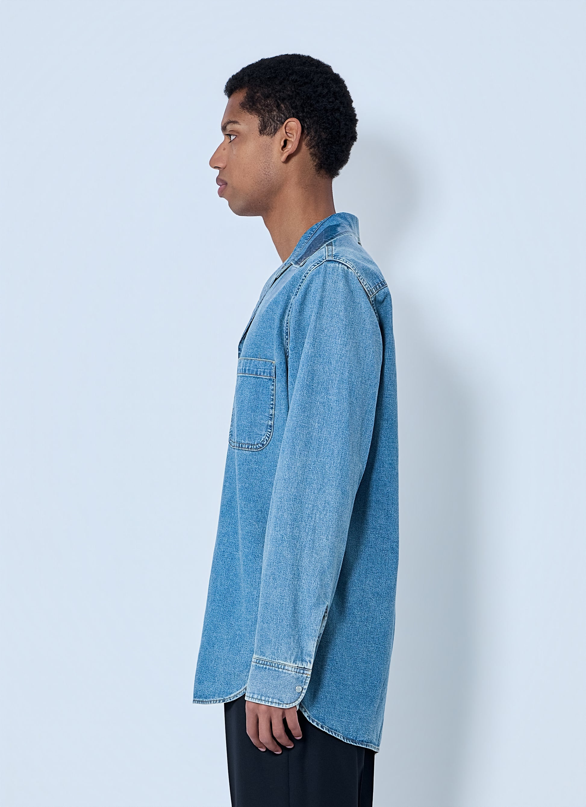 Maison Margiela Men Denim Button-Down Shirt MAISON MARGIELA