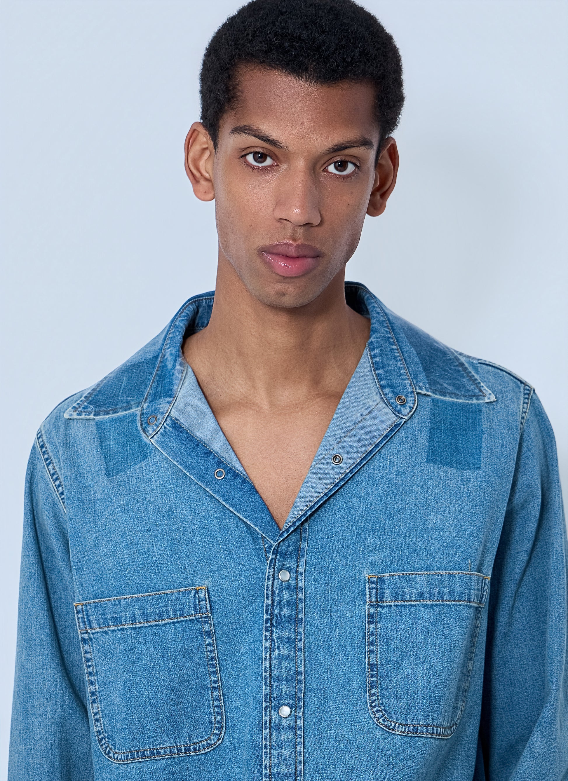 Maison Margiela Men Denim Button-Down Shirt MAISON MARGIELA