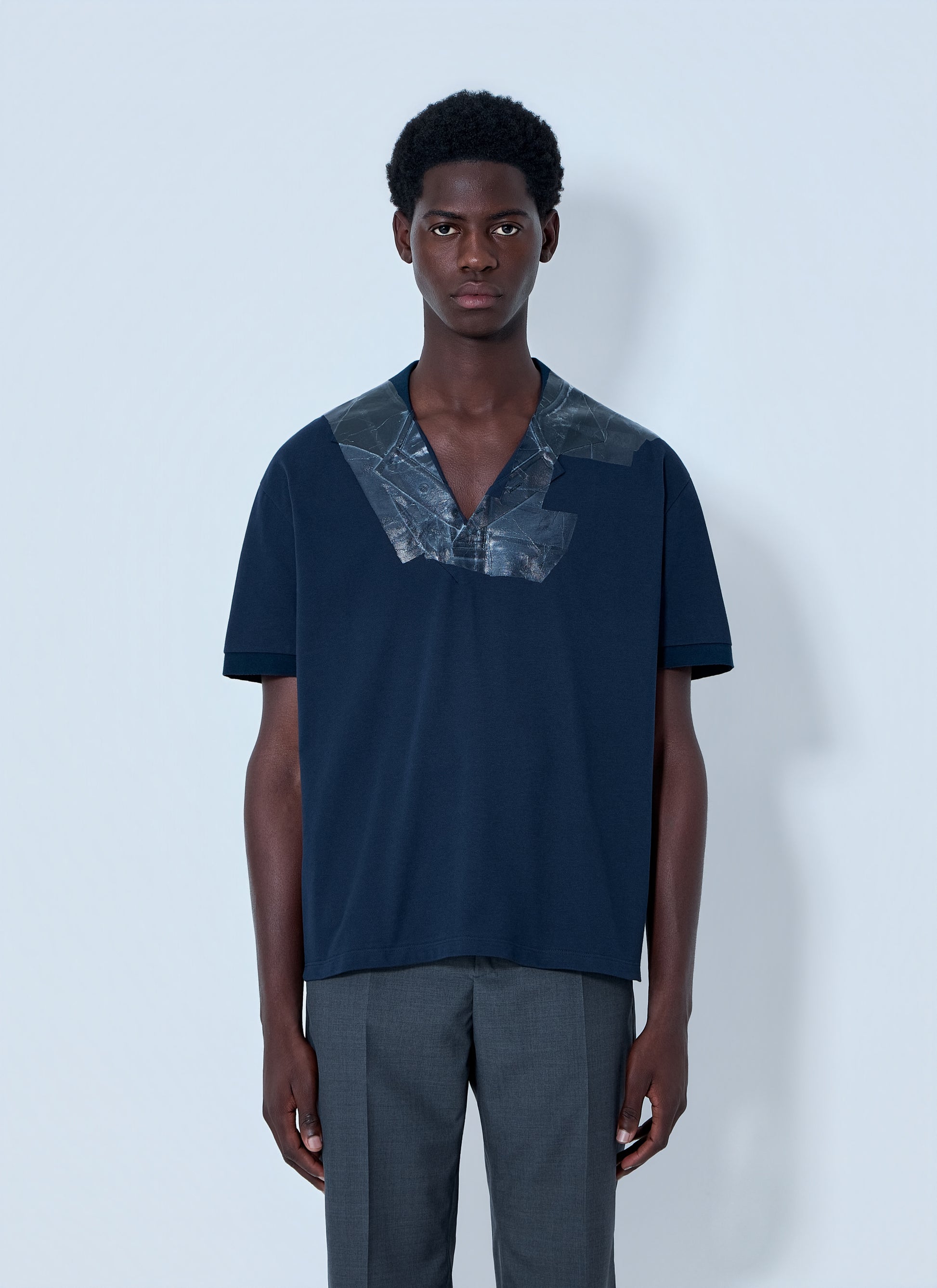 Maison Margiela Men V-Neck Panel T-Shirt MAISON MARGIELA