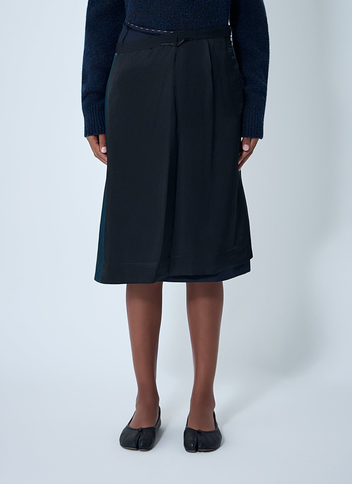 Maison Margiela Women Contrast Panel Midi Skirt MAISON MARGIELA