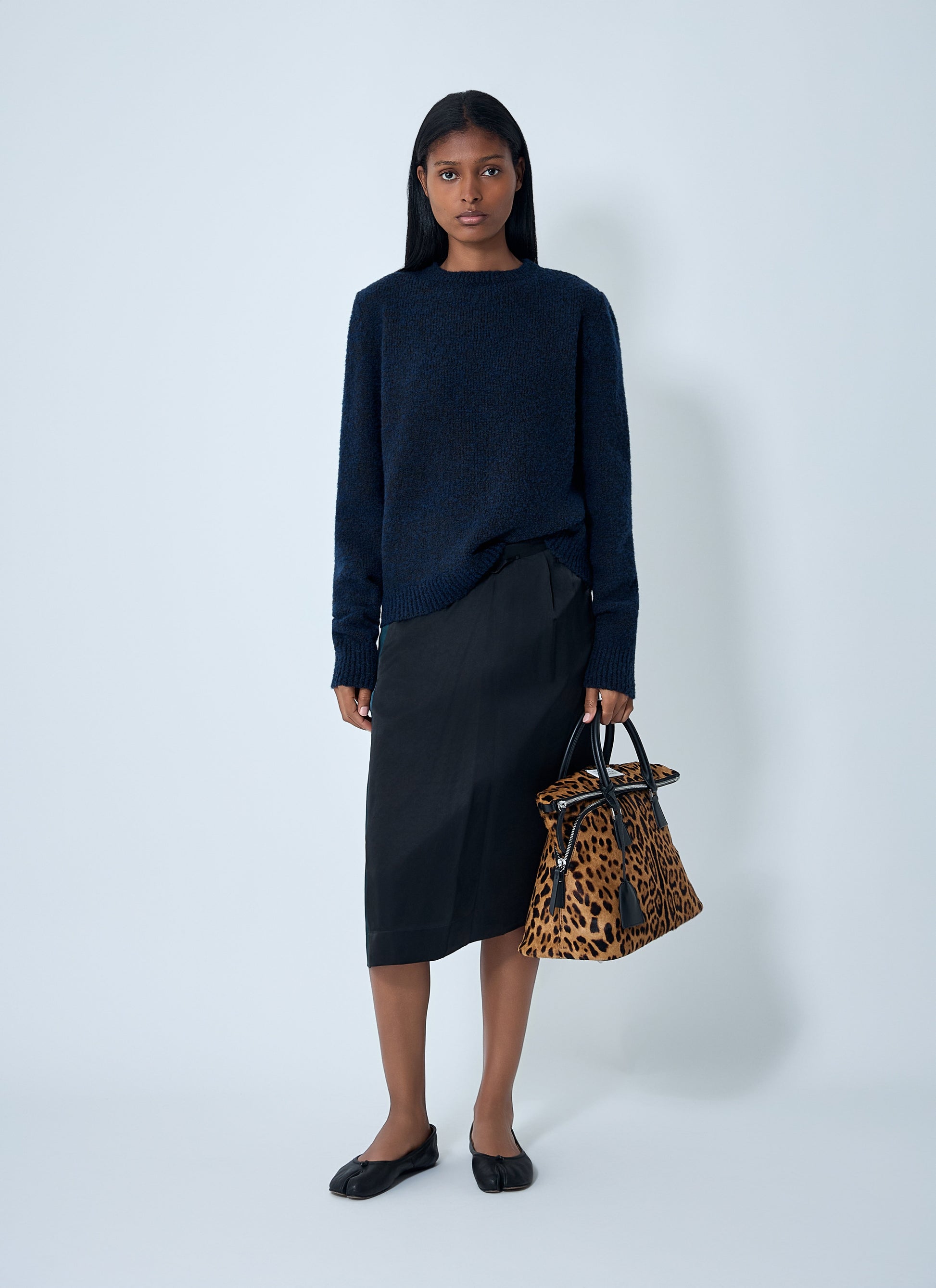 Maison Margiela Women Contrast Panel Midi Skirt MAISON MARGIELA