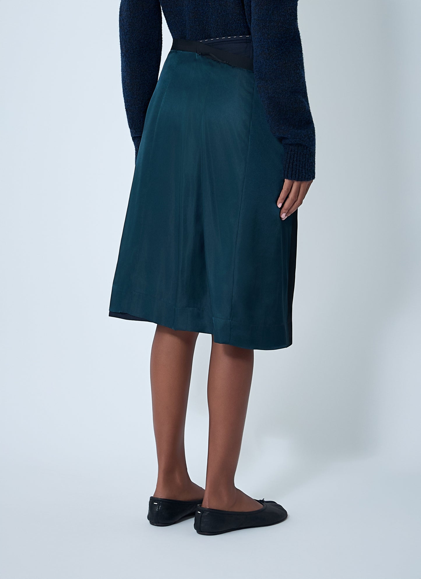 Maison Margiela Women Contrast Panel Midi Skirt MAISON MARGIELA