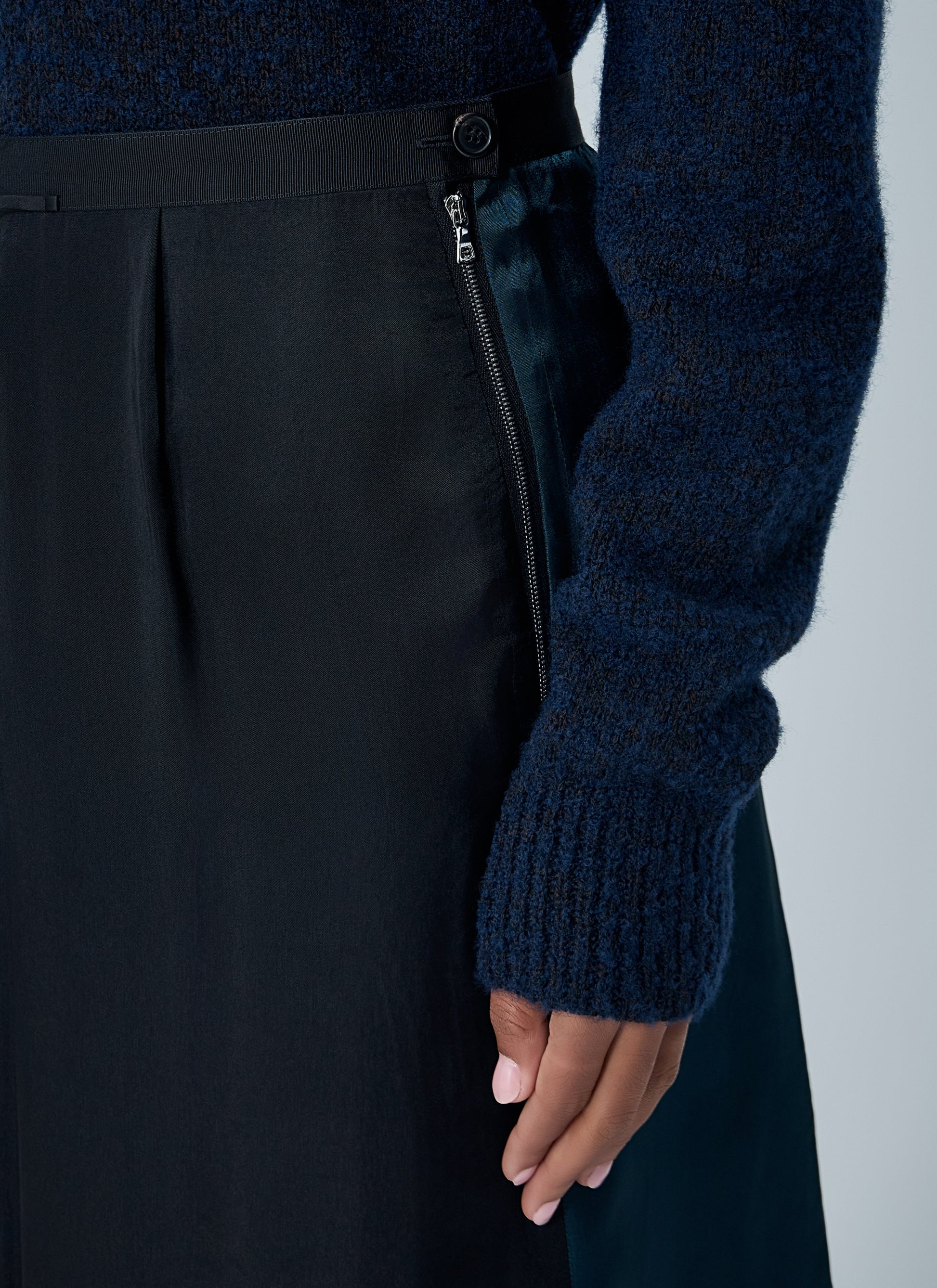 Maison Margiela Women Contrast Panel Midi Skirt MAISON MARGIELA