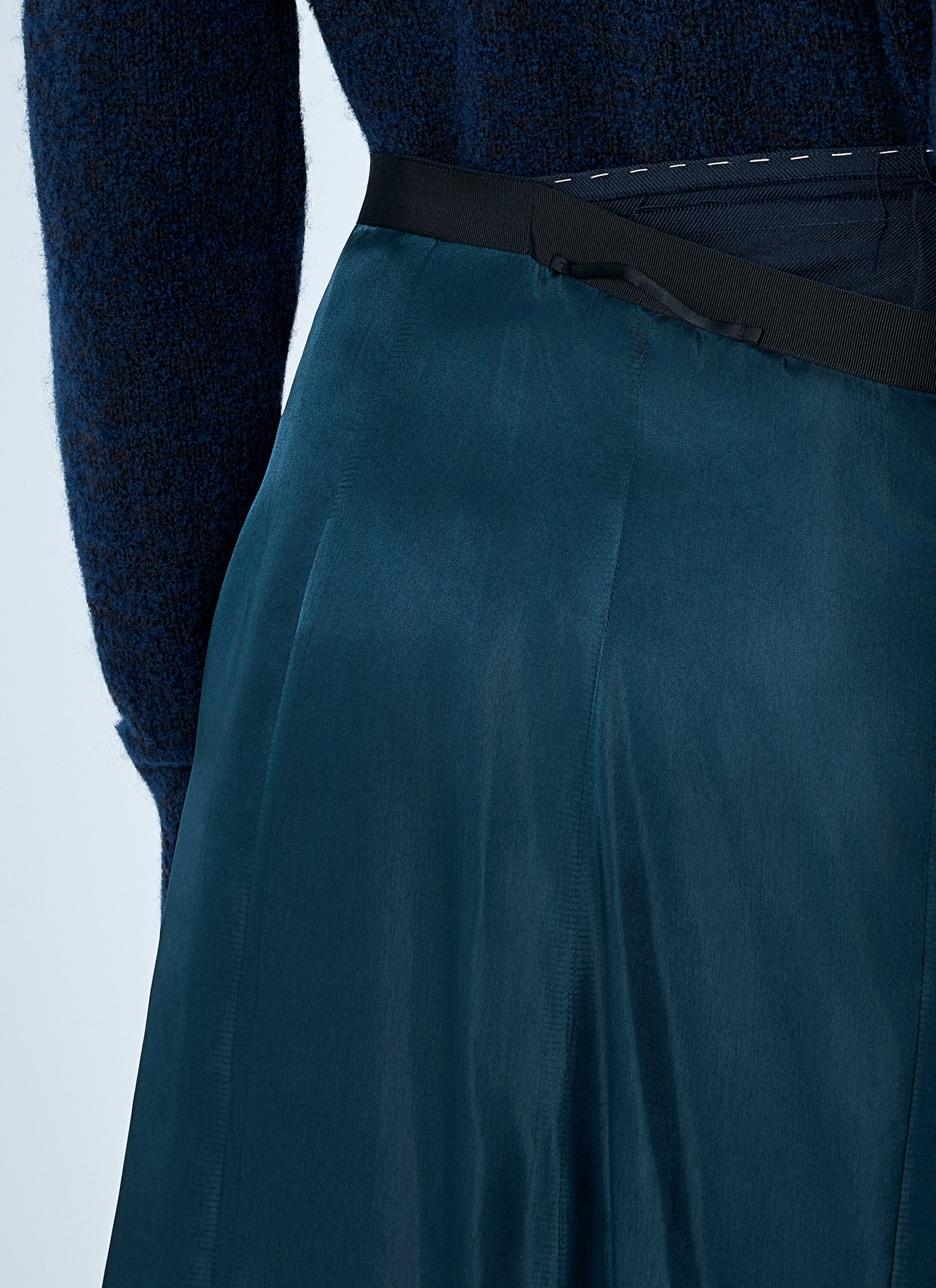 Maison Margiela Women Contrast Panel Midi Skirt MAISON MARGIELA