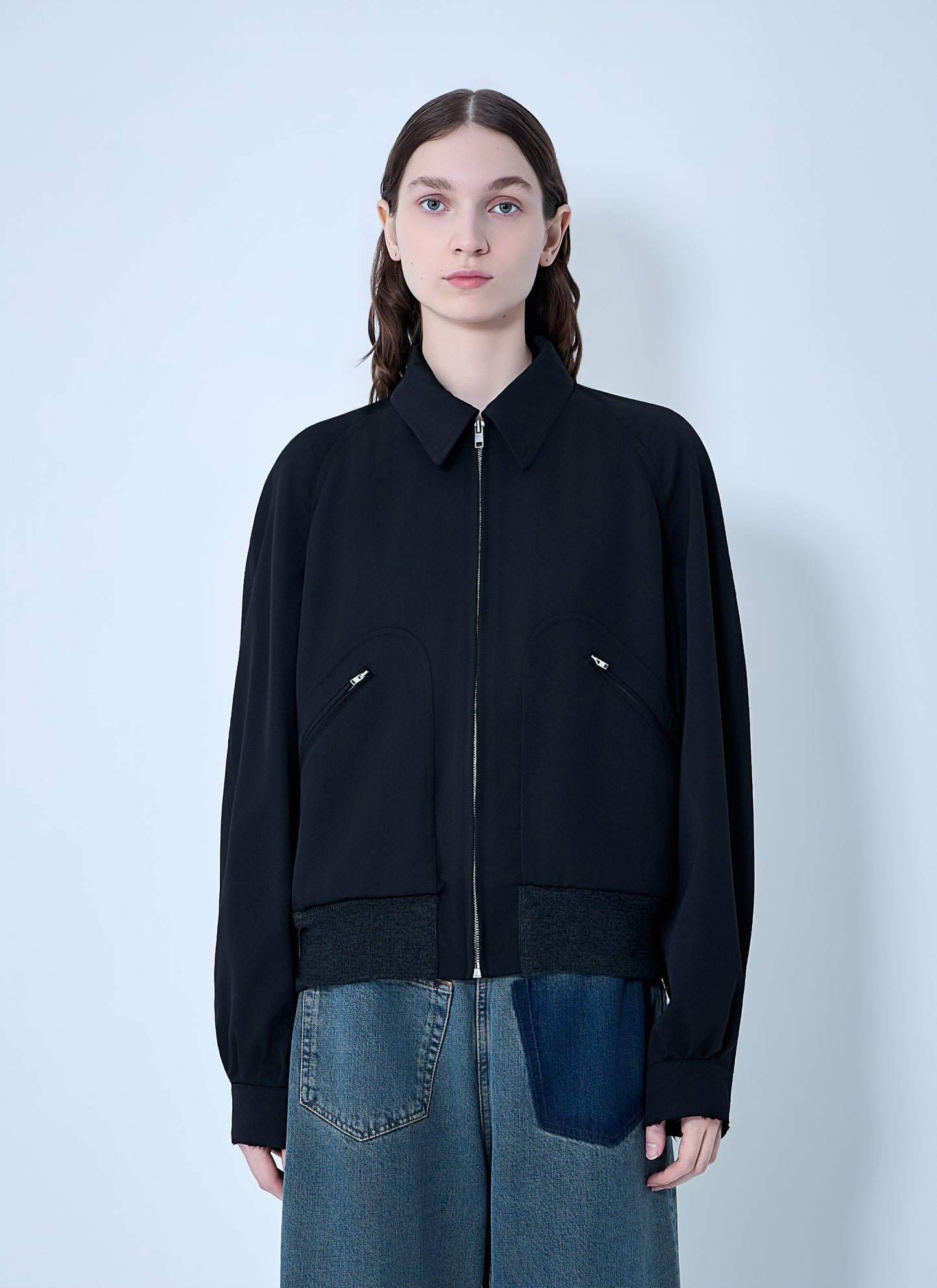 Maison Margiela Women Zip-Front Wool-Blend Jacket MAISON MARGIELA