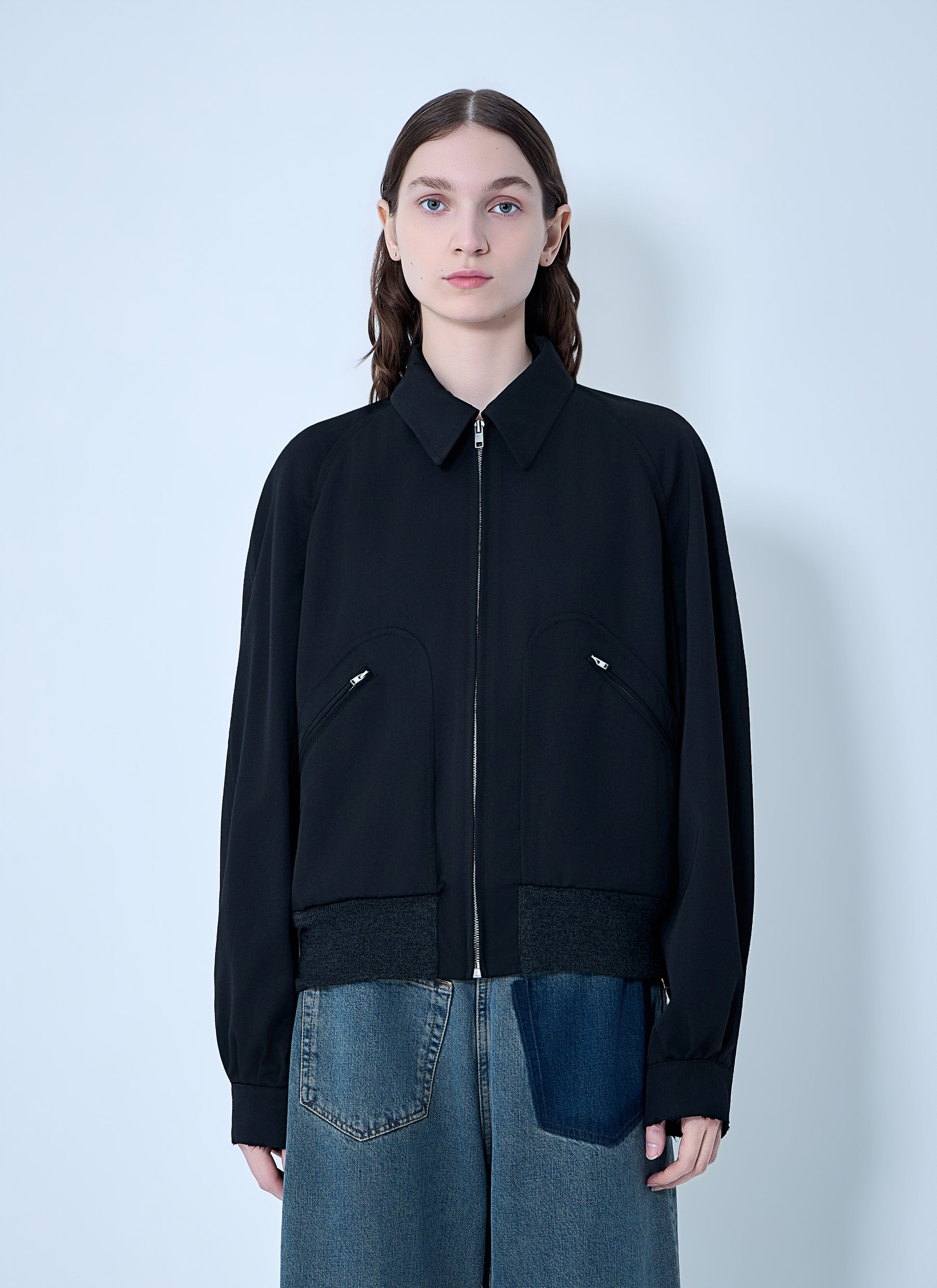 Maison Margiela Women Zip-Front Wool-Blend Jacket MAISON MARGIELA