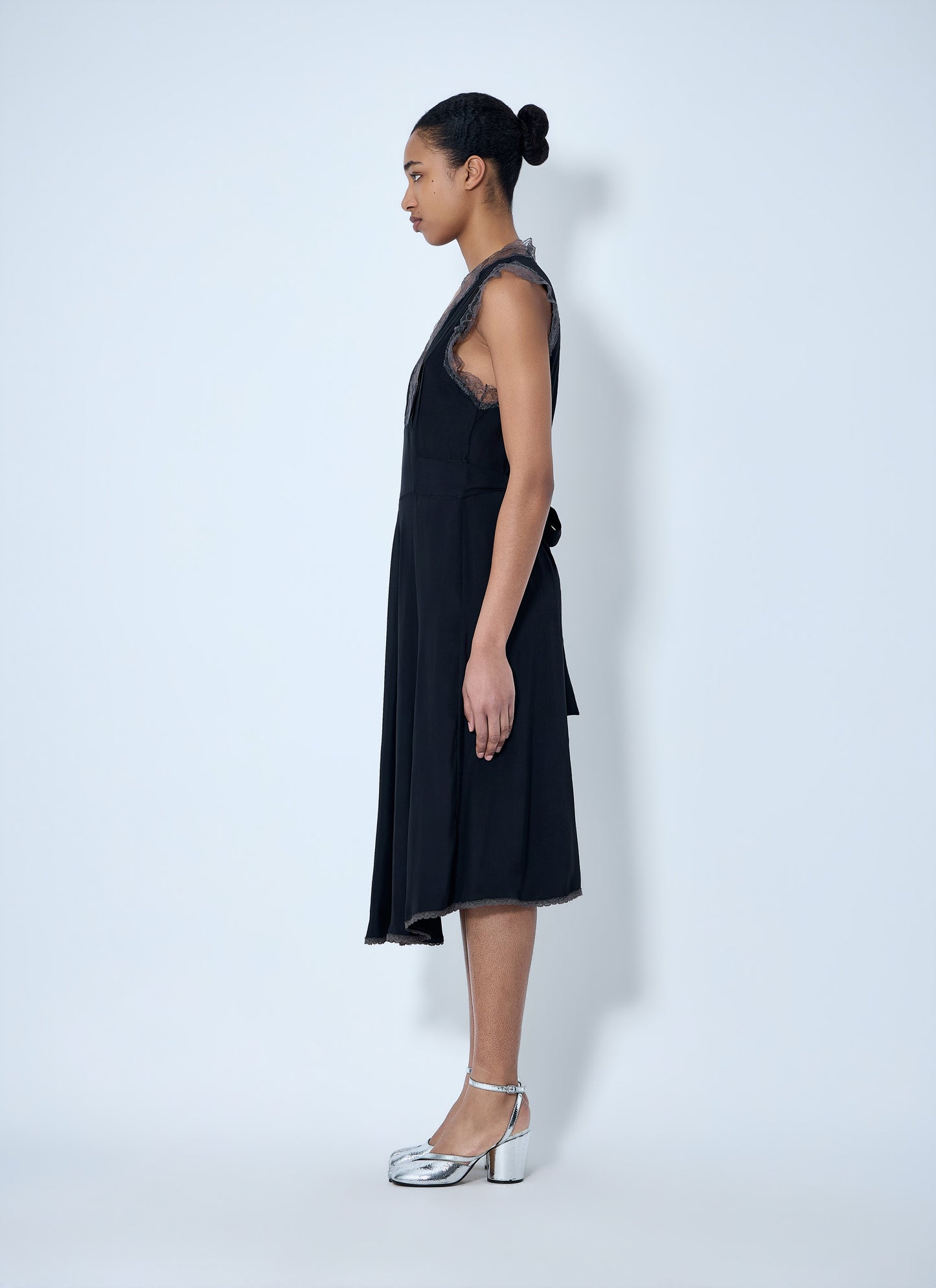 Maison Margiela Women Lace Trim Midi Dress MAISON MARGIELA