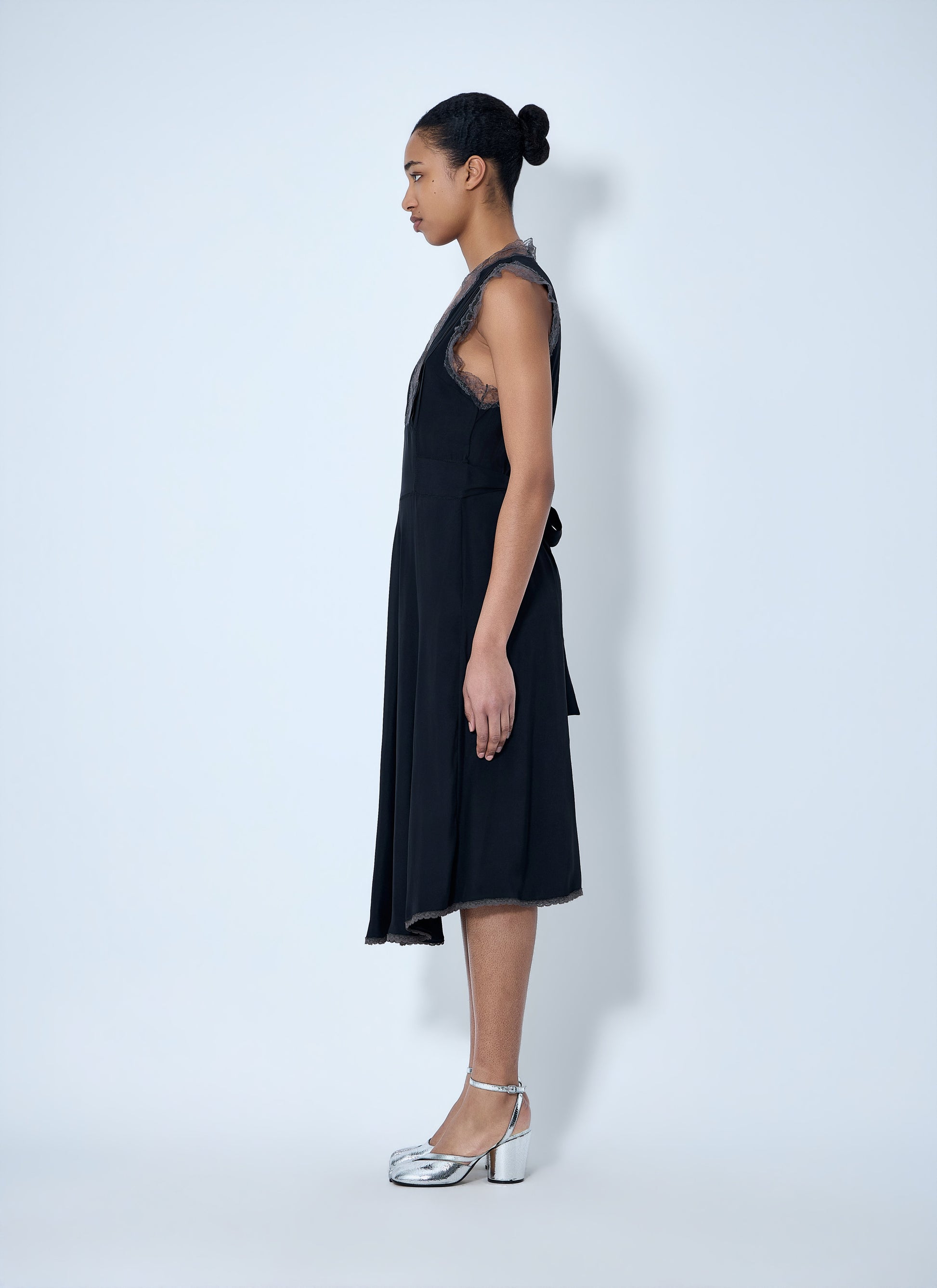 Maison Margiela Women Lace Trim Midi Dress MAISON MARGIELA