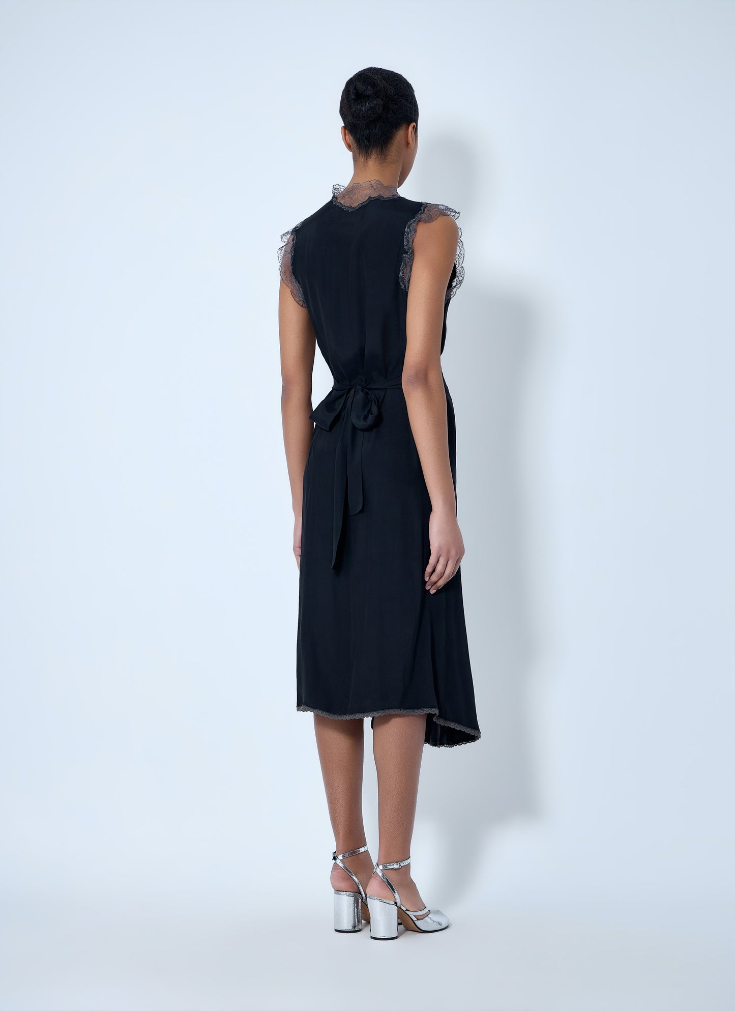 Maison Margiela Women Lace Trim Midi Dress MAISON MARGIELA