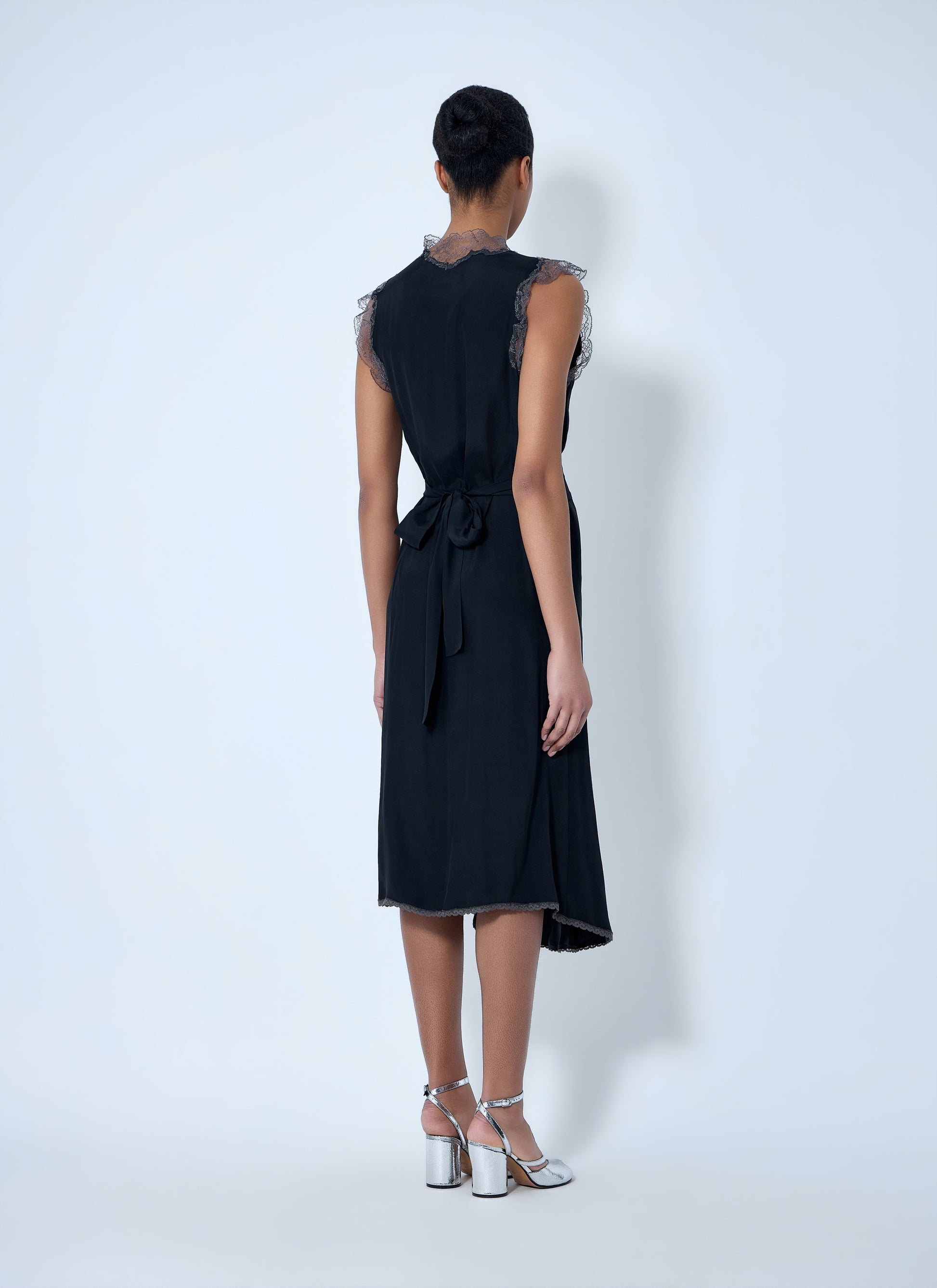 Maison Margiela Women Lace Trim Midi Dress MAISON MARGIELA