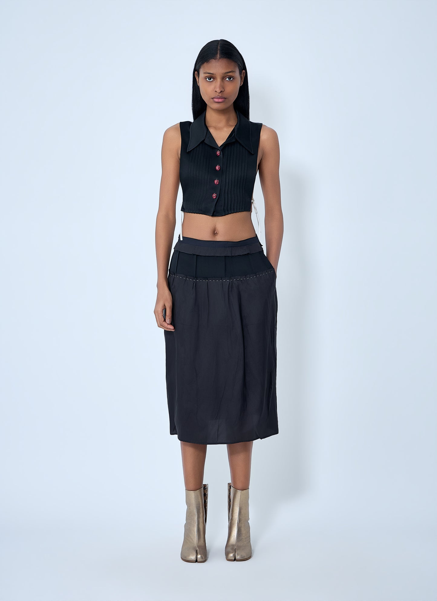 Maison Margiela Women Topstitching Midi Skirt MAISON MARGIELA