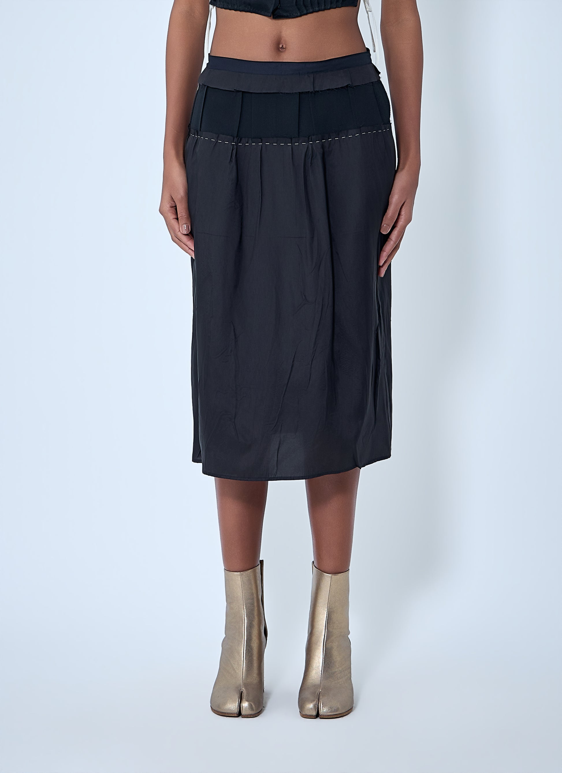 Maison Margiela Women Topstitching Midi Skirt MAISON MARGIELA