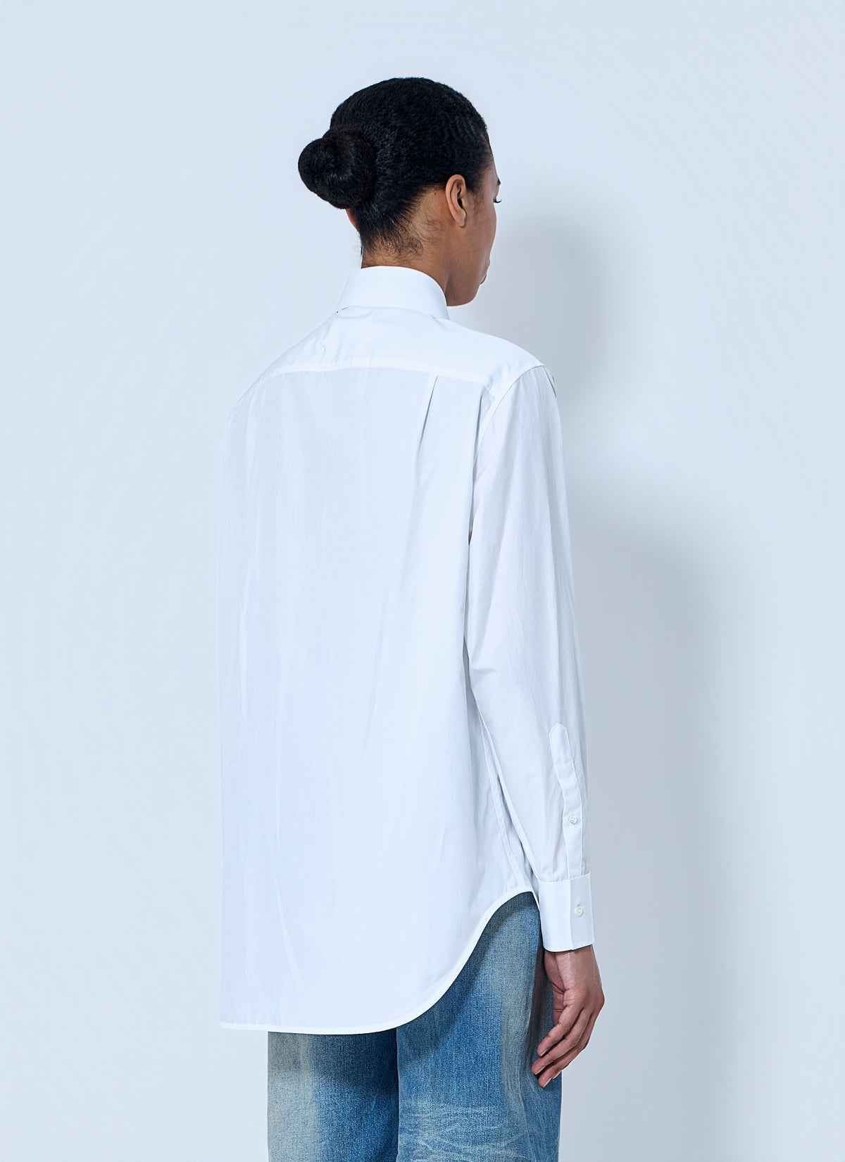 Maison Margiela Women White Folded V-Neck Collar Shirt MAISON MARGIELA