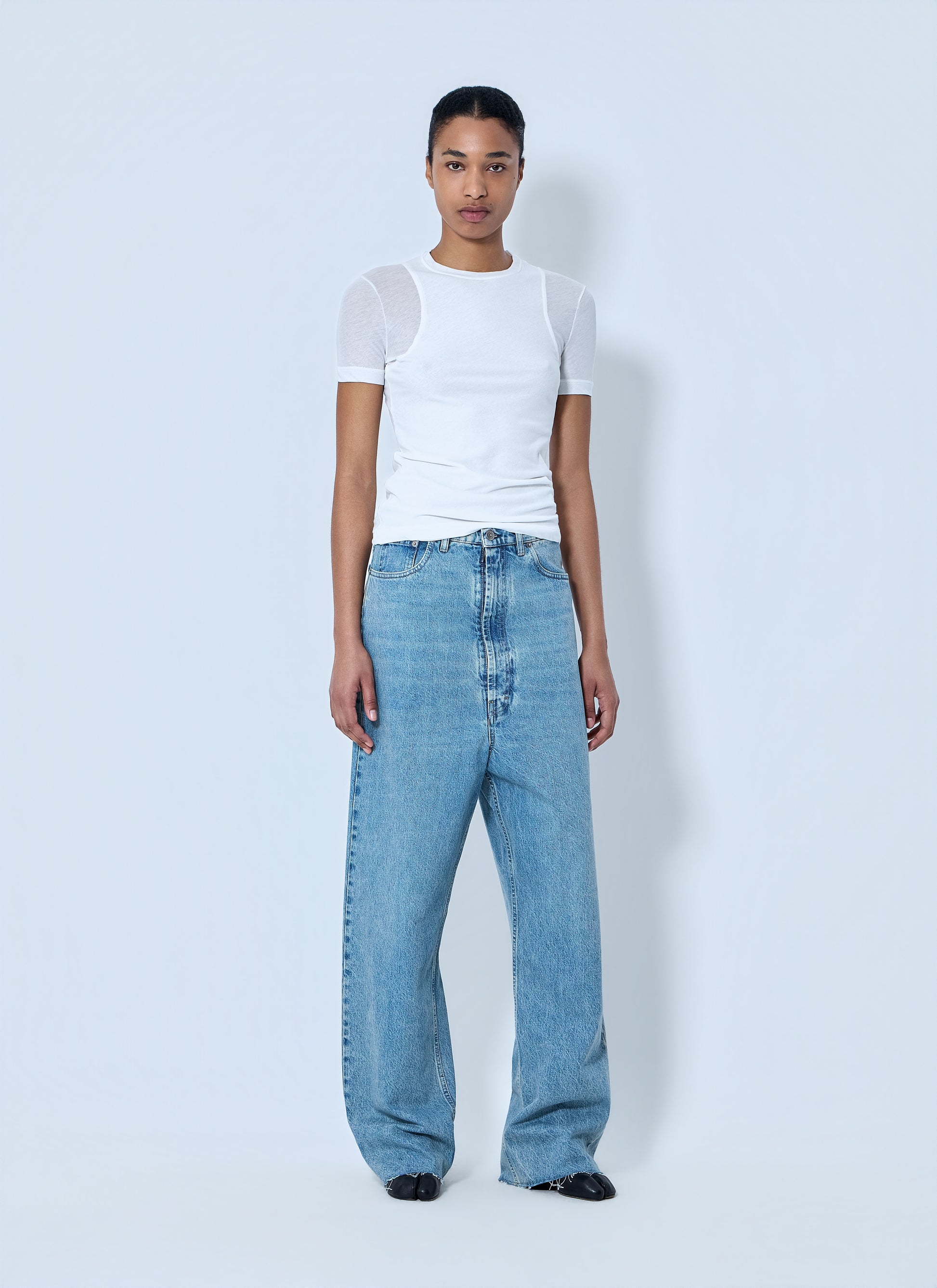 Maison Margiela Women Wide-Leg Denim Trousers MAISON MARGIELA