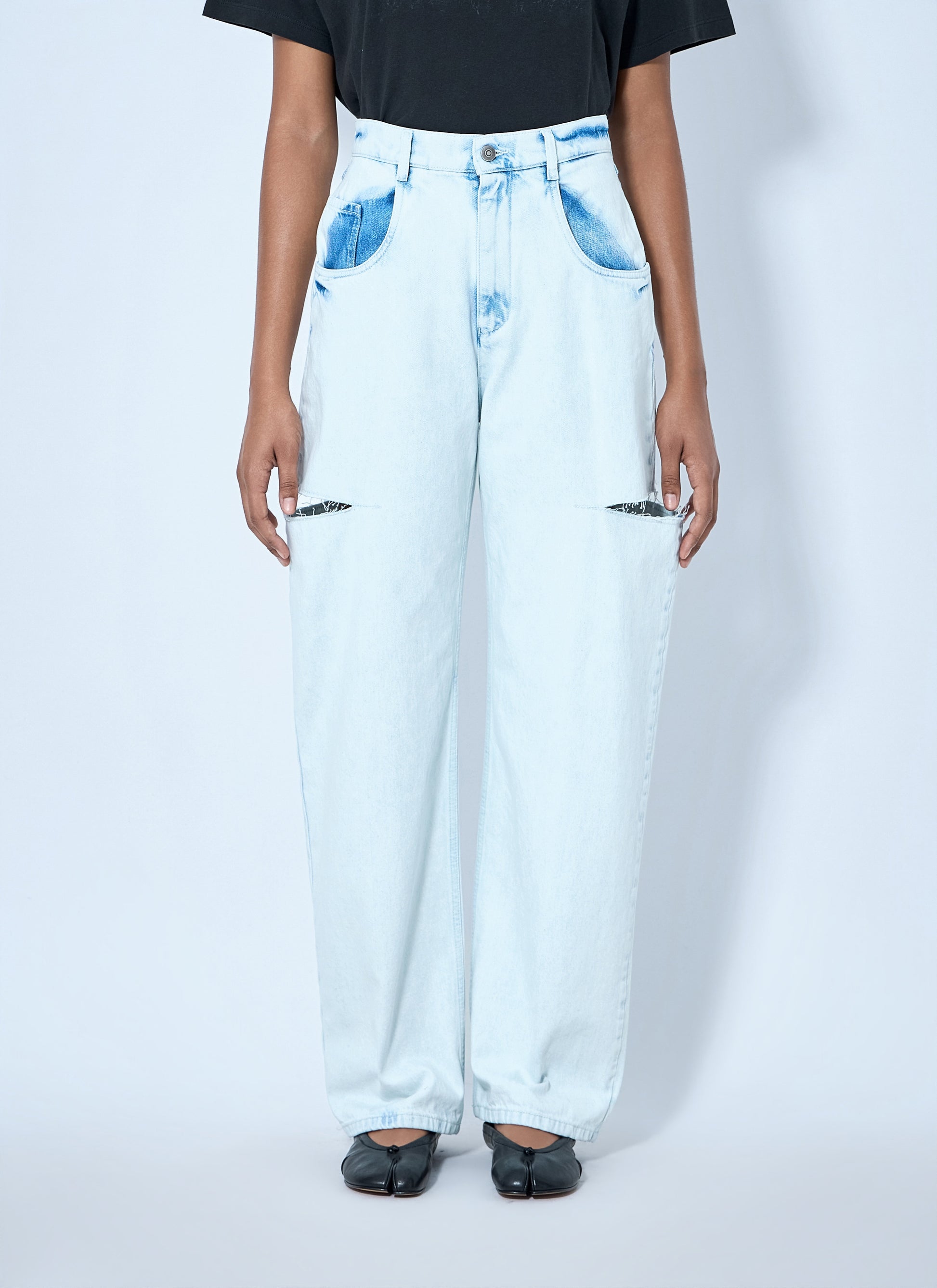 Maison Margiela Women Cutout Denim Trousers MAISON MARGIELA