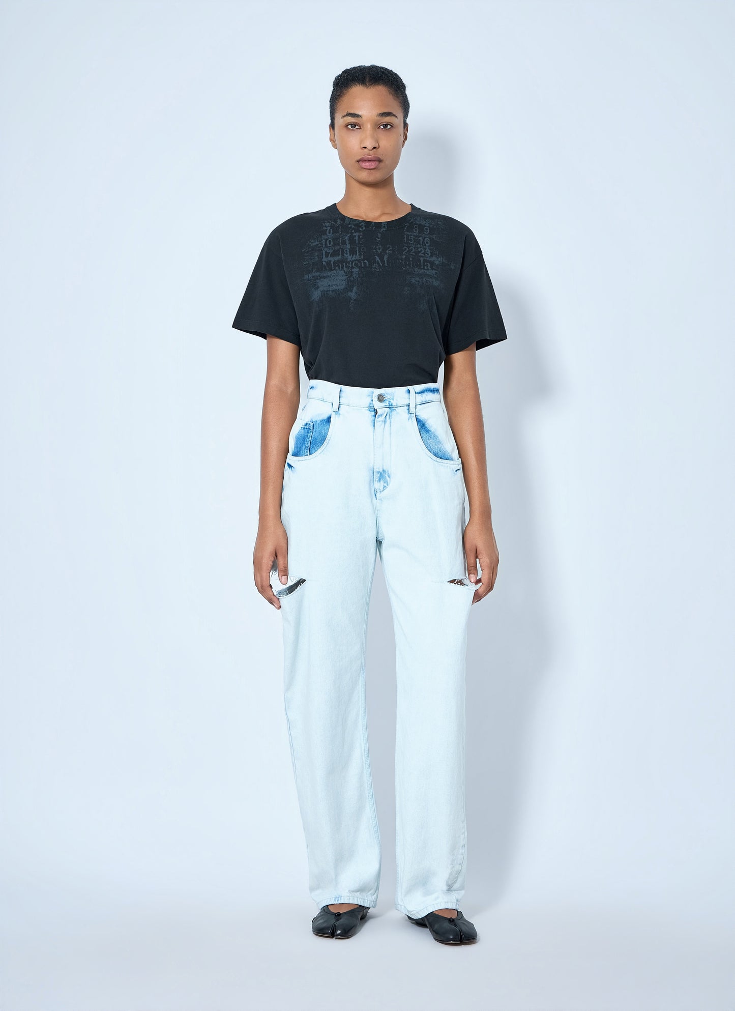 Maison Margiela Women Cutout Denim Trousers MAISON MARGIELA