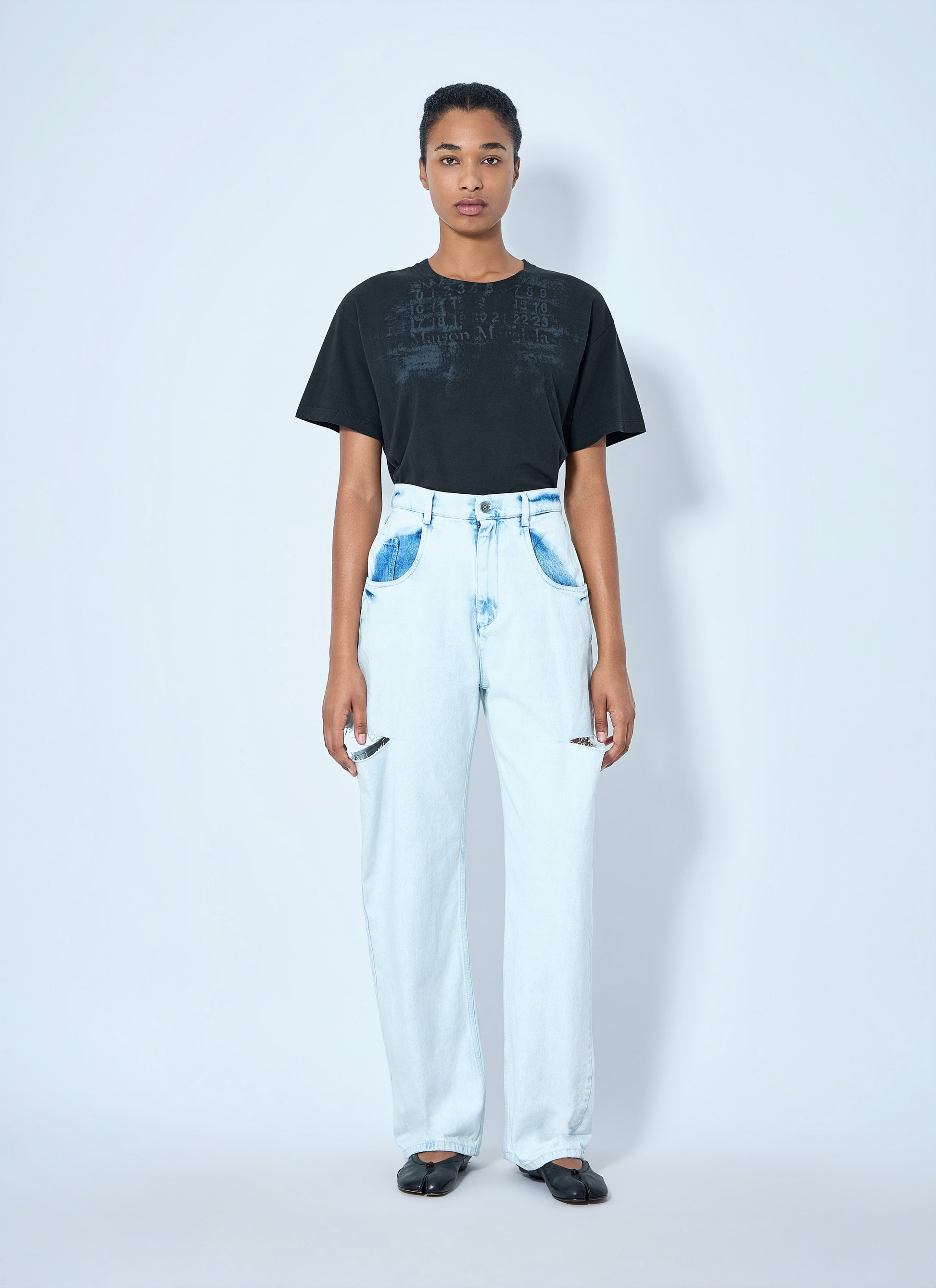 Maison Margiela Women Cutout Denim Trousers MAISON MARGIELA