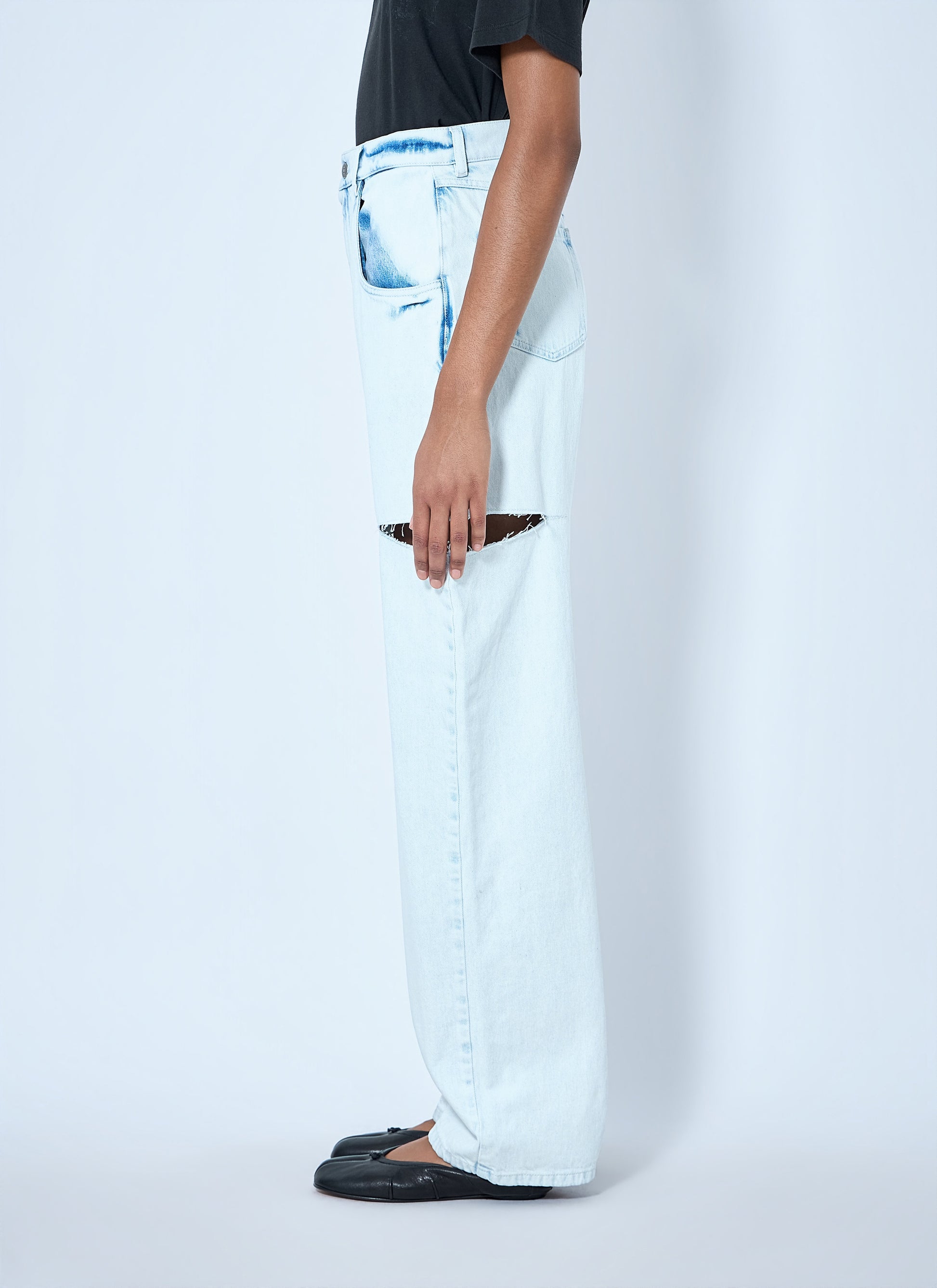 Maison Margiela Women Cutout Denim Trousers MAISON MARGIELA