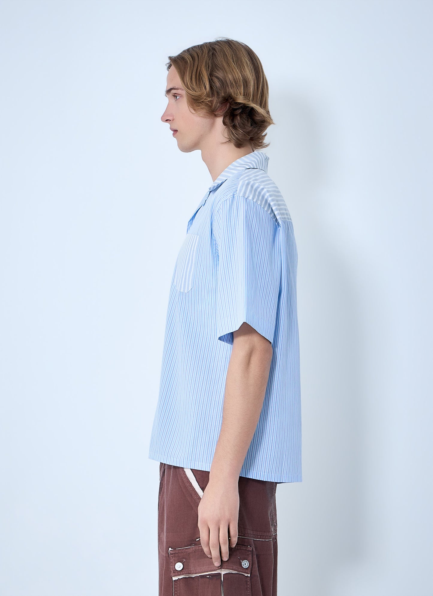 Marni Men Striped Cotton Poplin Shirt MARNI