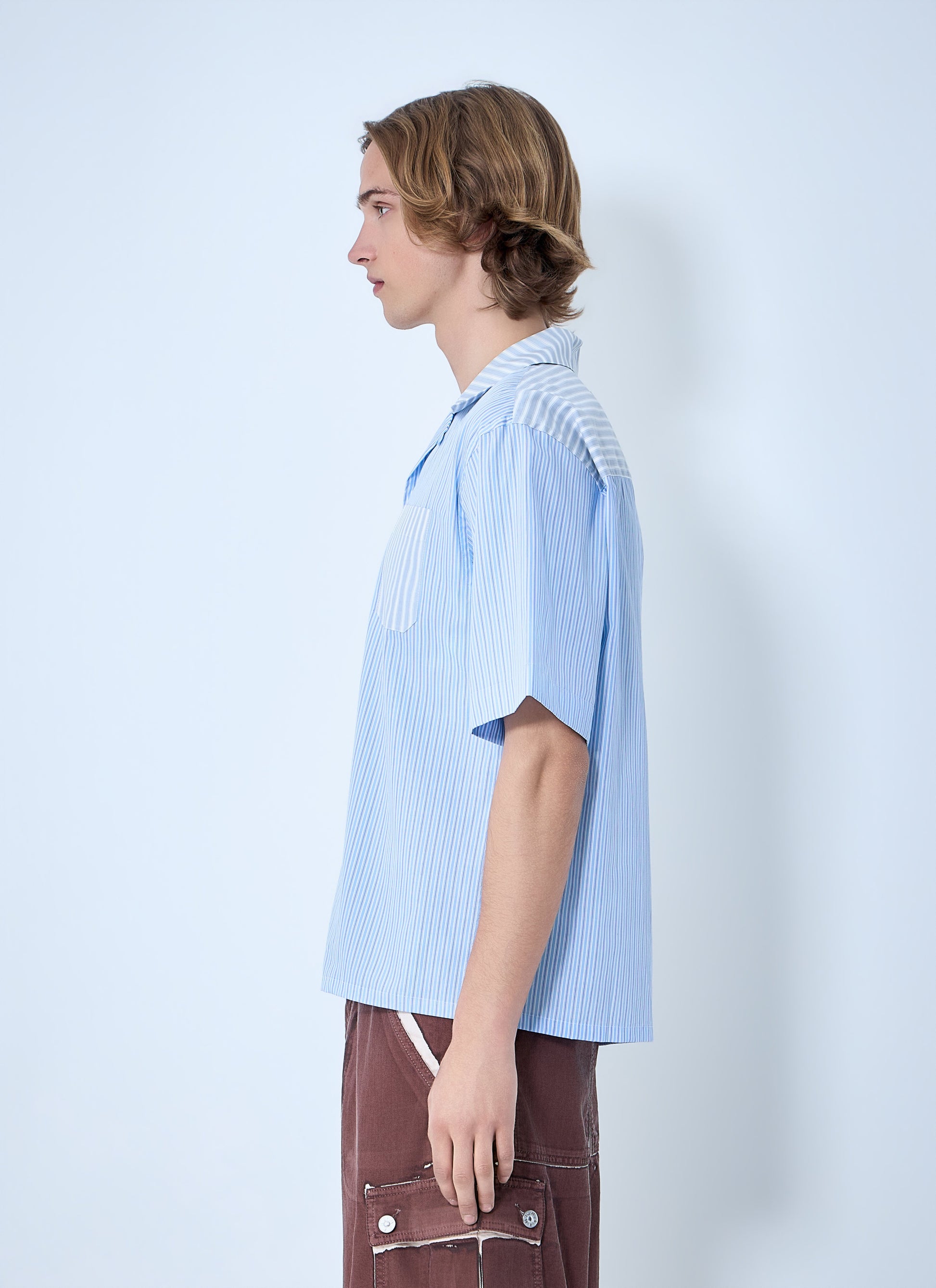 Marni Men Striped Cotton Poplin Shirt MARNI