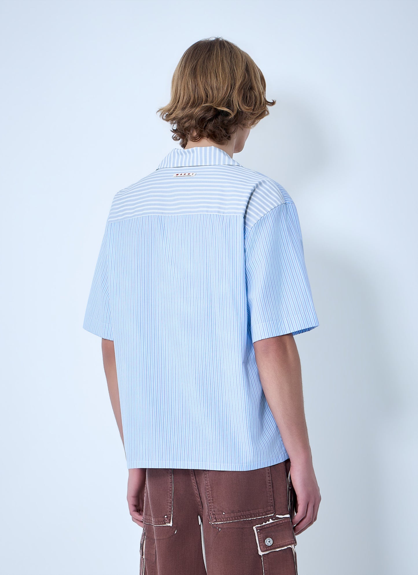 Marni Men Striped Cotton Poplin Shirt MARNI