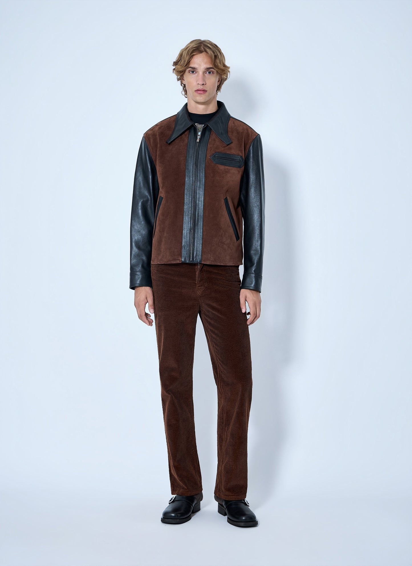 Marni Men Leather And Suede Panel Jacket MARNI