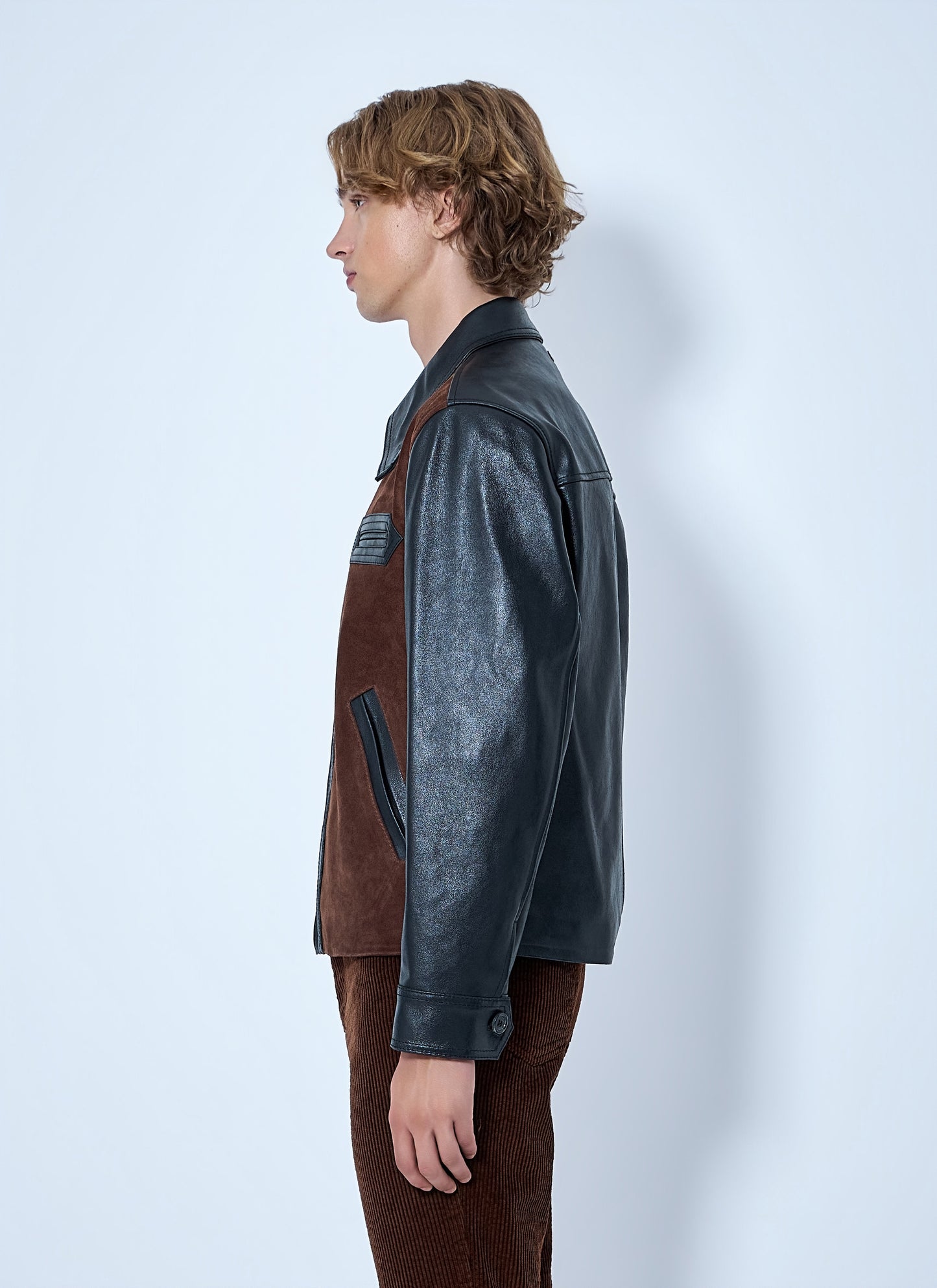 Marni Men Leather And Suede Panel Jacket MARNI