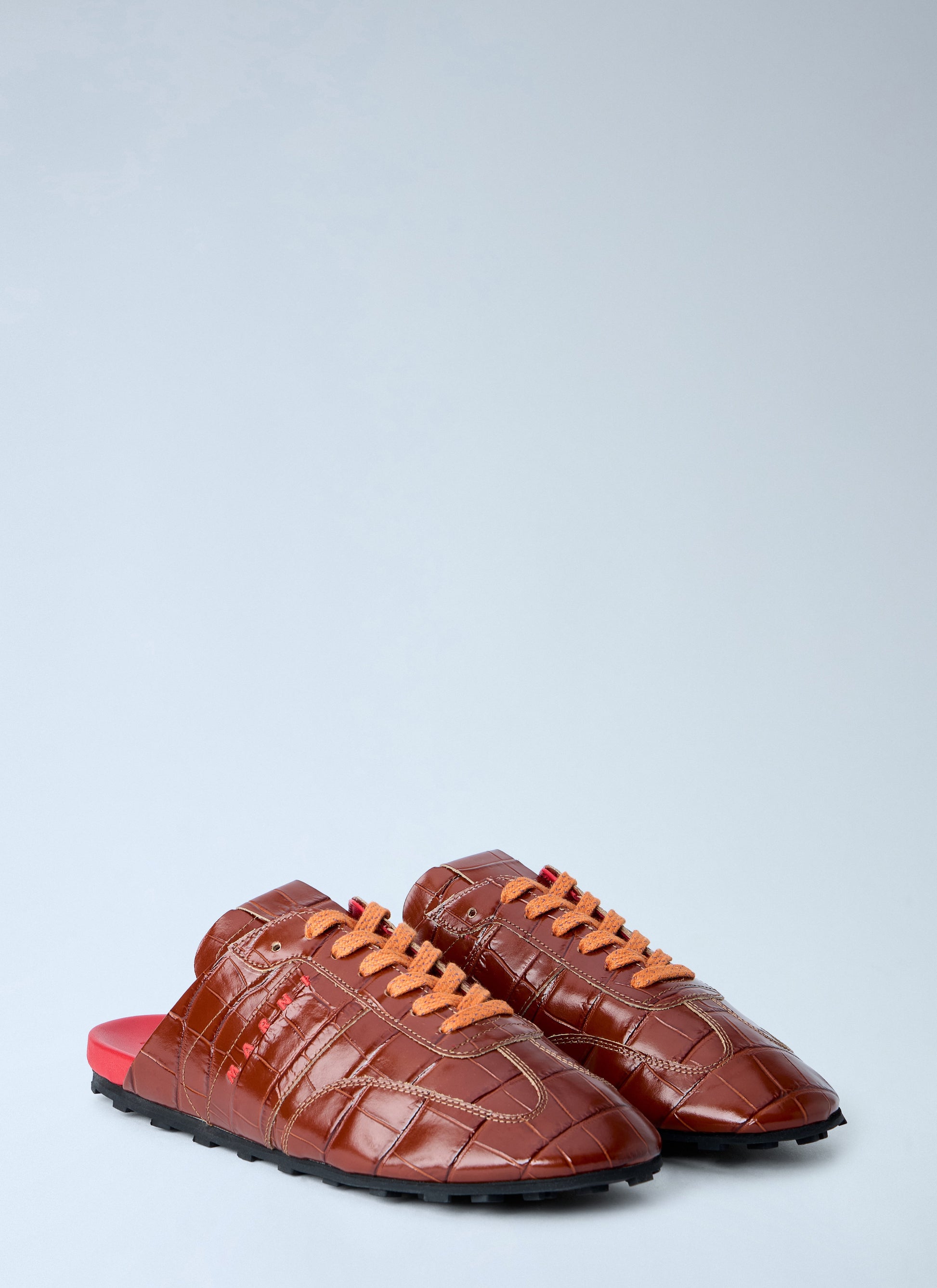 Marni Men Laced Leather Mules MARNI