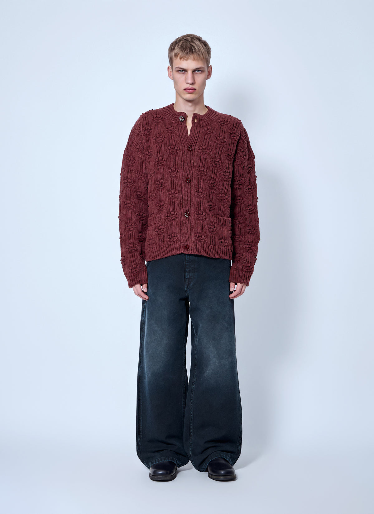 Marni Men Textured Knit Cardigan MARNI