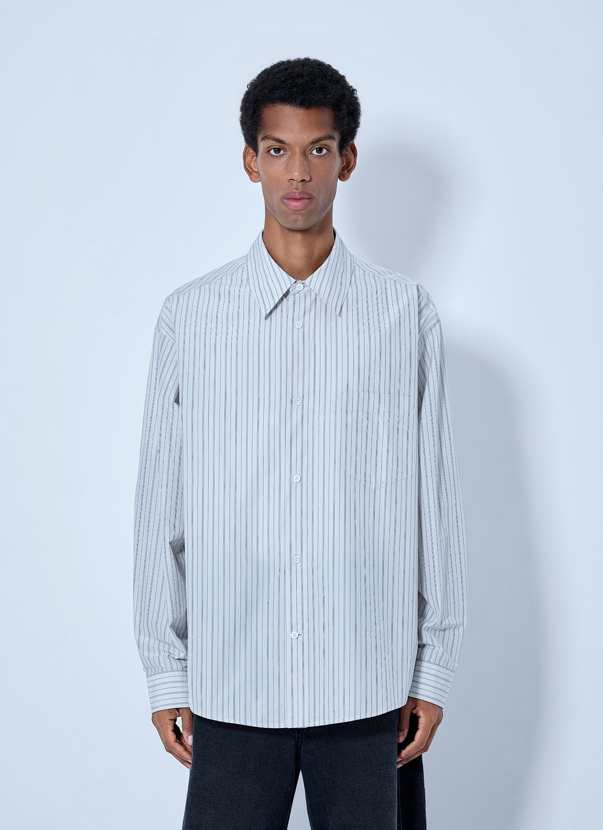 Marni Men Striped Cotton Poplin Shirt MARNI