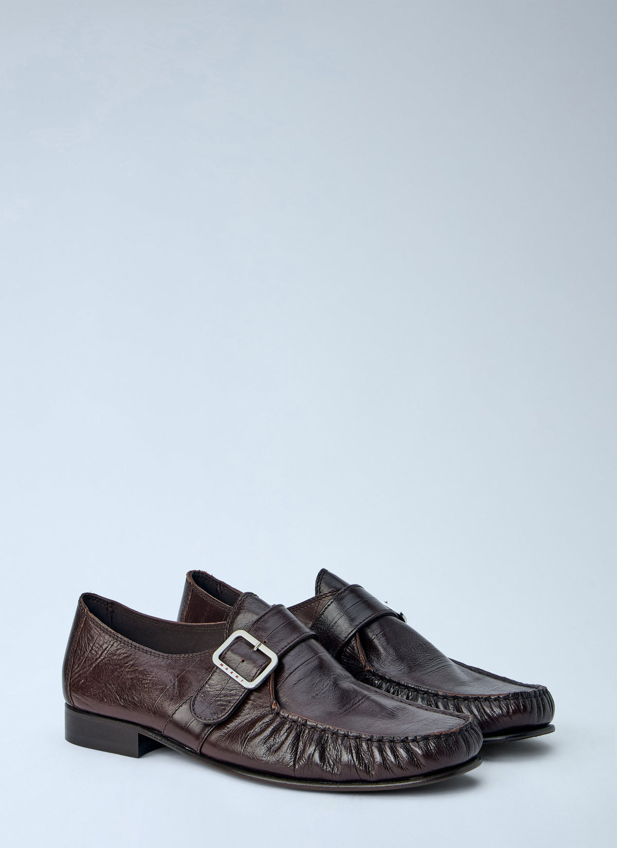 Marni Men Buckle Detail Leather Loafers MARNI