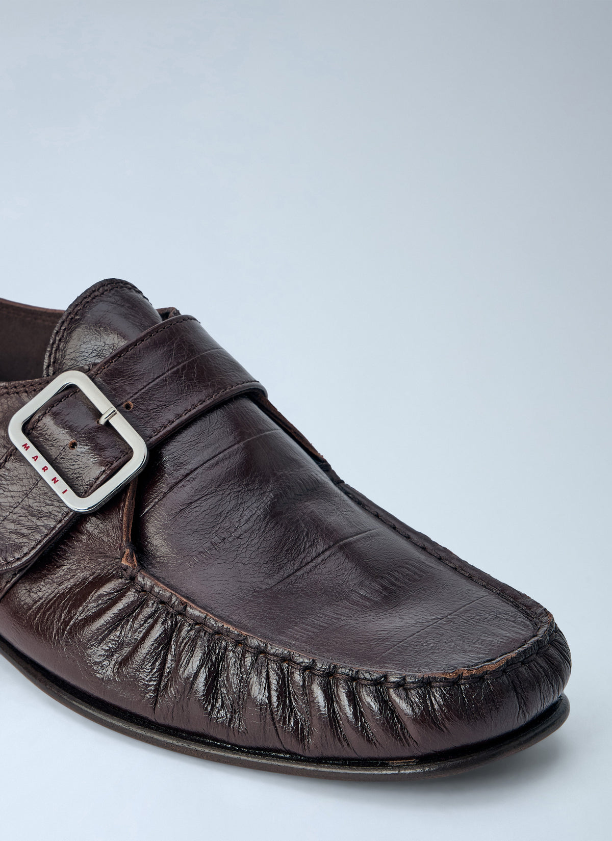 Marni Men Buckle Detail Leather Loafers MARNI