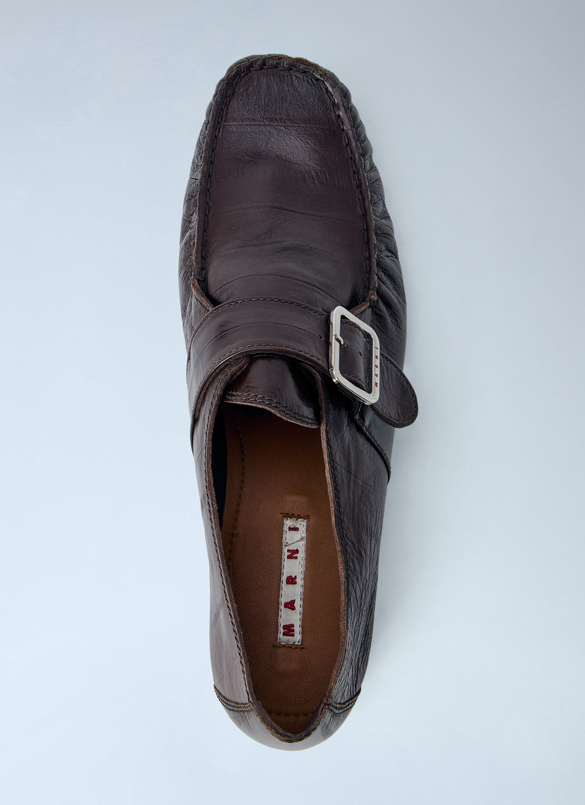 Marni Men Buckle Detail Leather Loafers MARNI