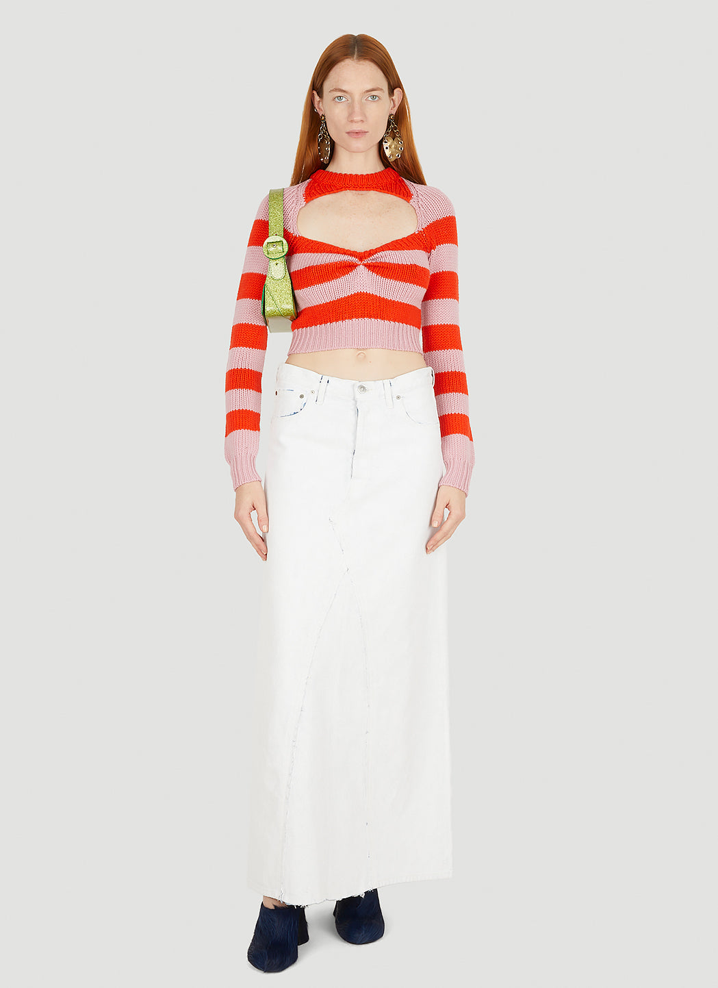 Marni Women Cut Out Striped Knit Top MARNI