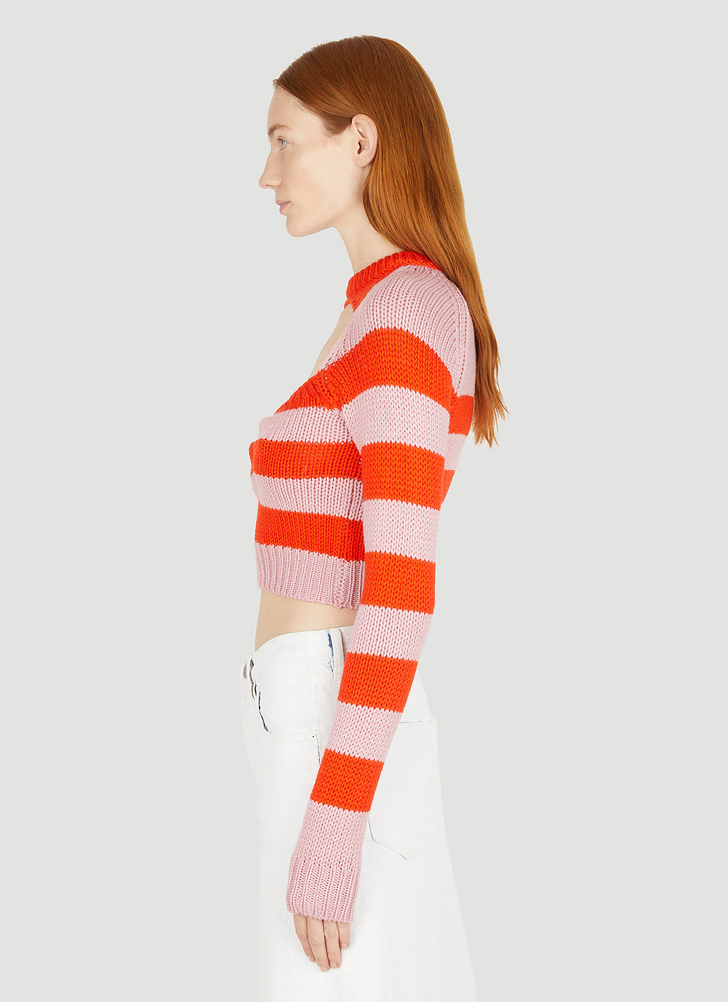 Marni Women Cut Out Striped Knit Top MARNI