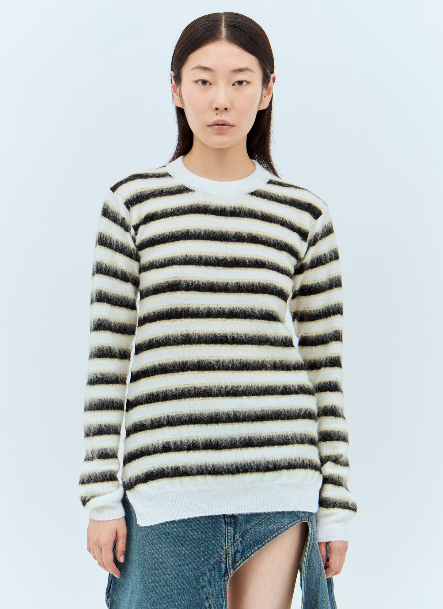 Marni Women Striped Wool-Mohair Sweater MARNI