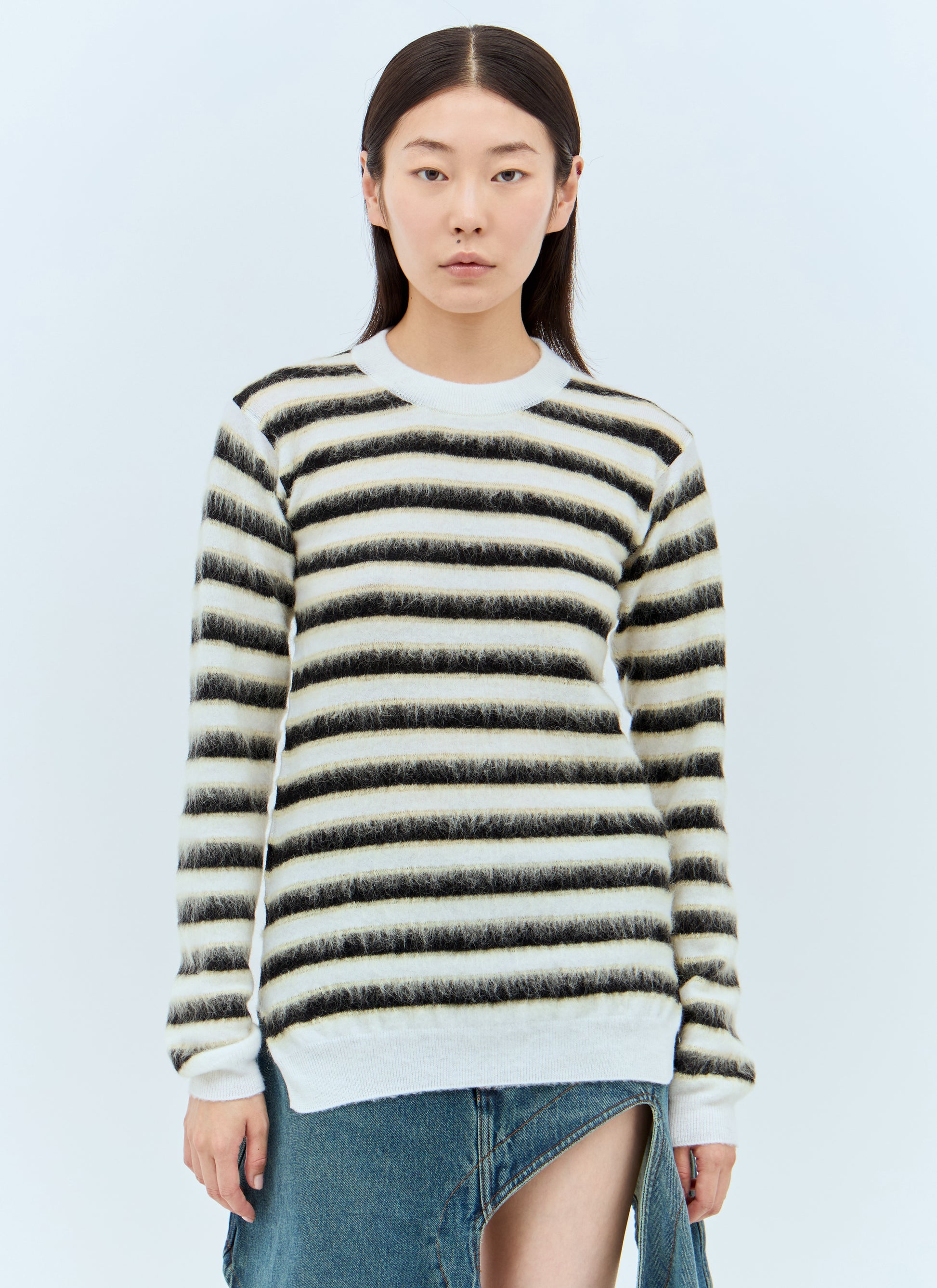 Marni Women Striped Wool-Mohair Sweater MARNI
