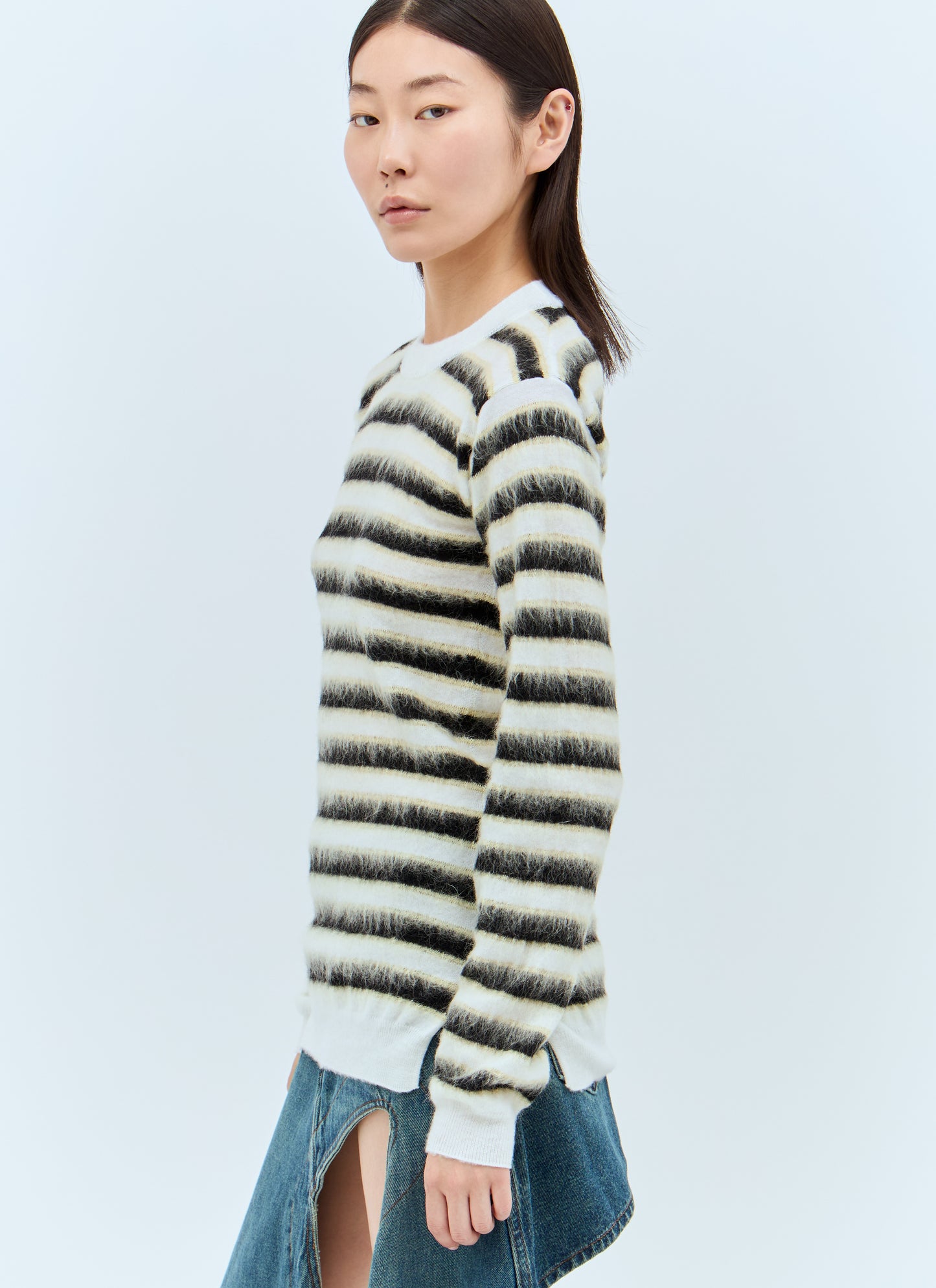 Marni Women Striped Wool-Mohair Sweater MARNI