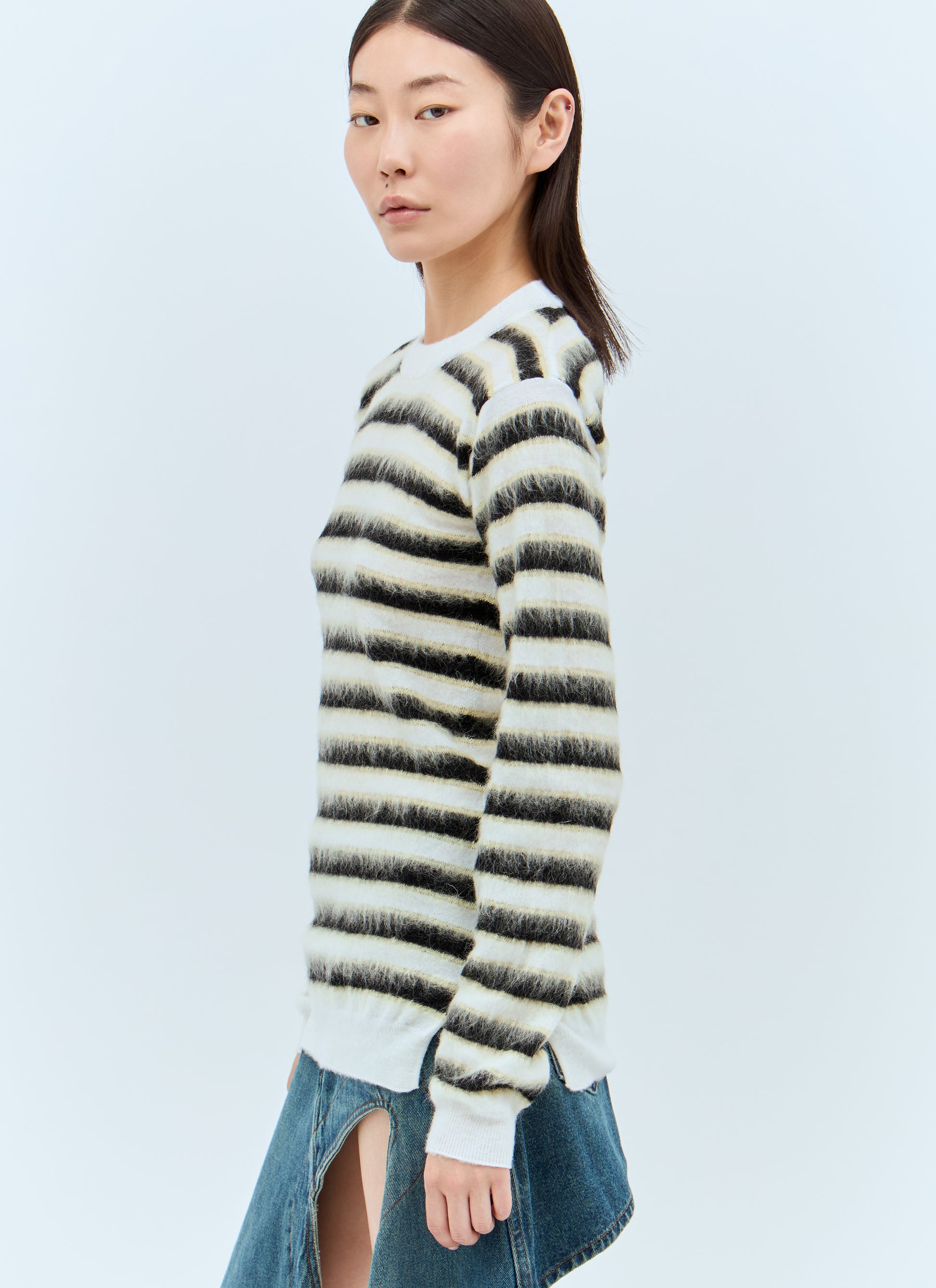 Marni Women Striped Wool-Mohair Sweater MARNI