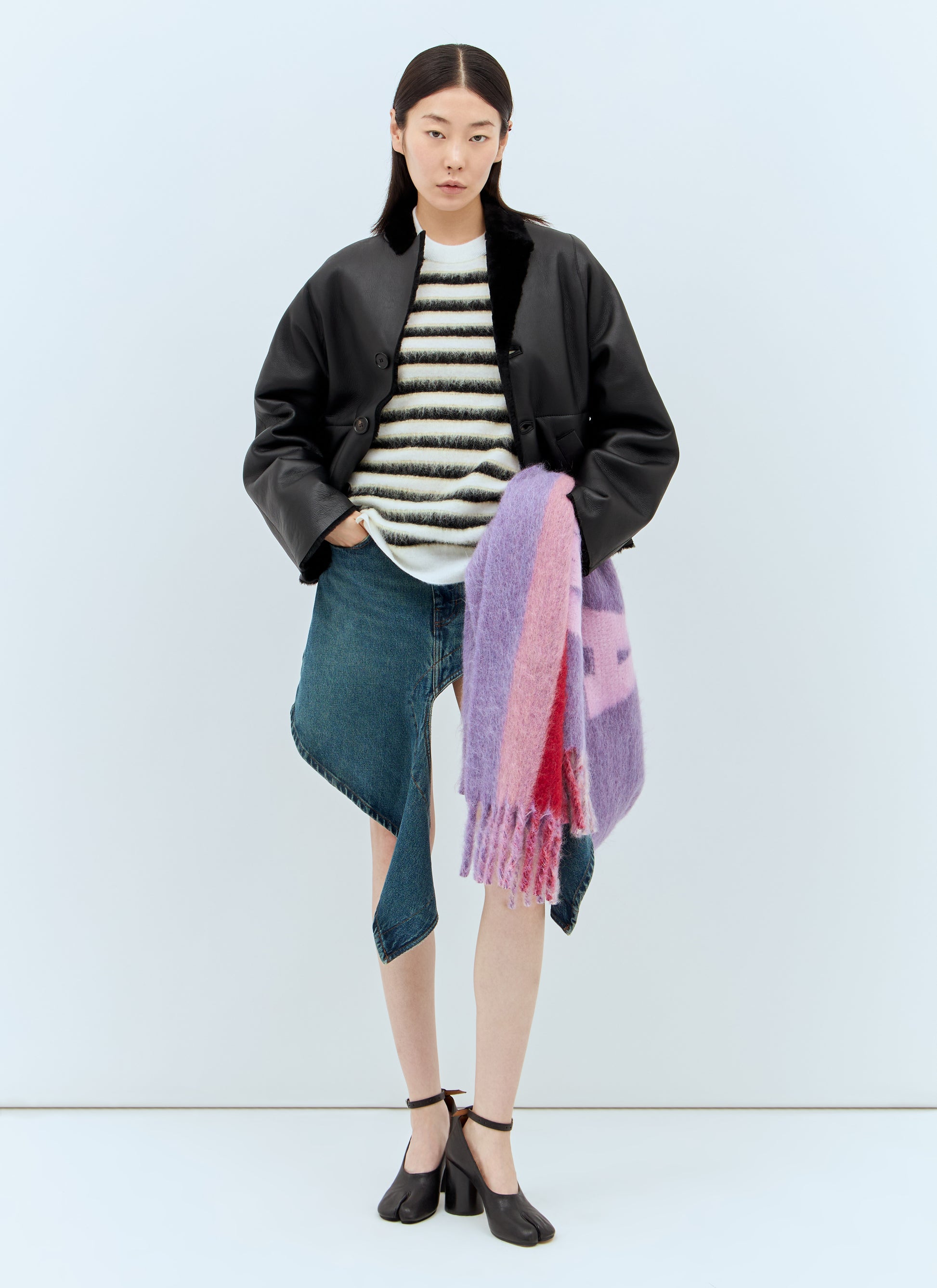 Marni Women Striped Wool-Mohair Sweater MARNI