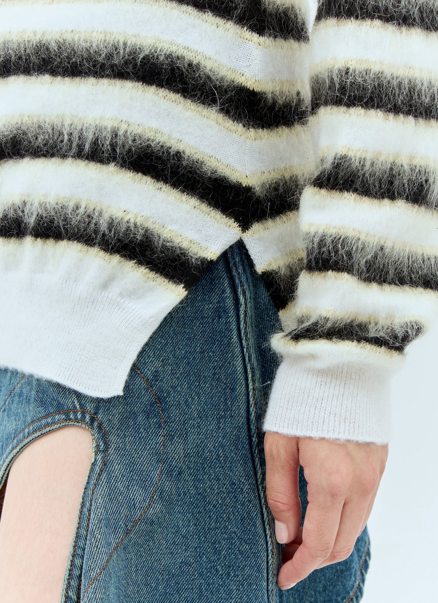 Marni Women Striped Wool-Mohair Sweater MARNI