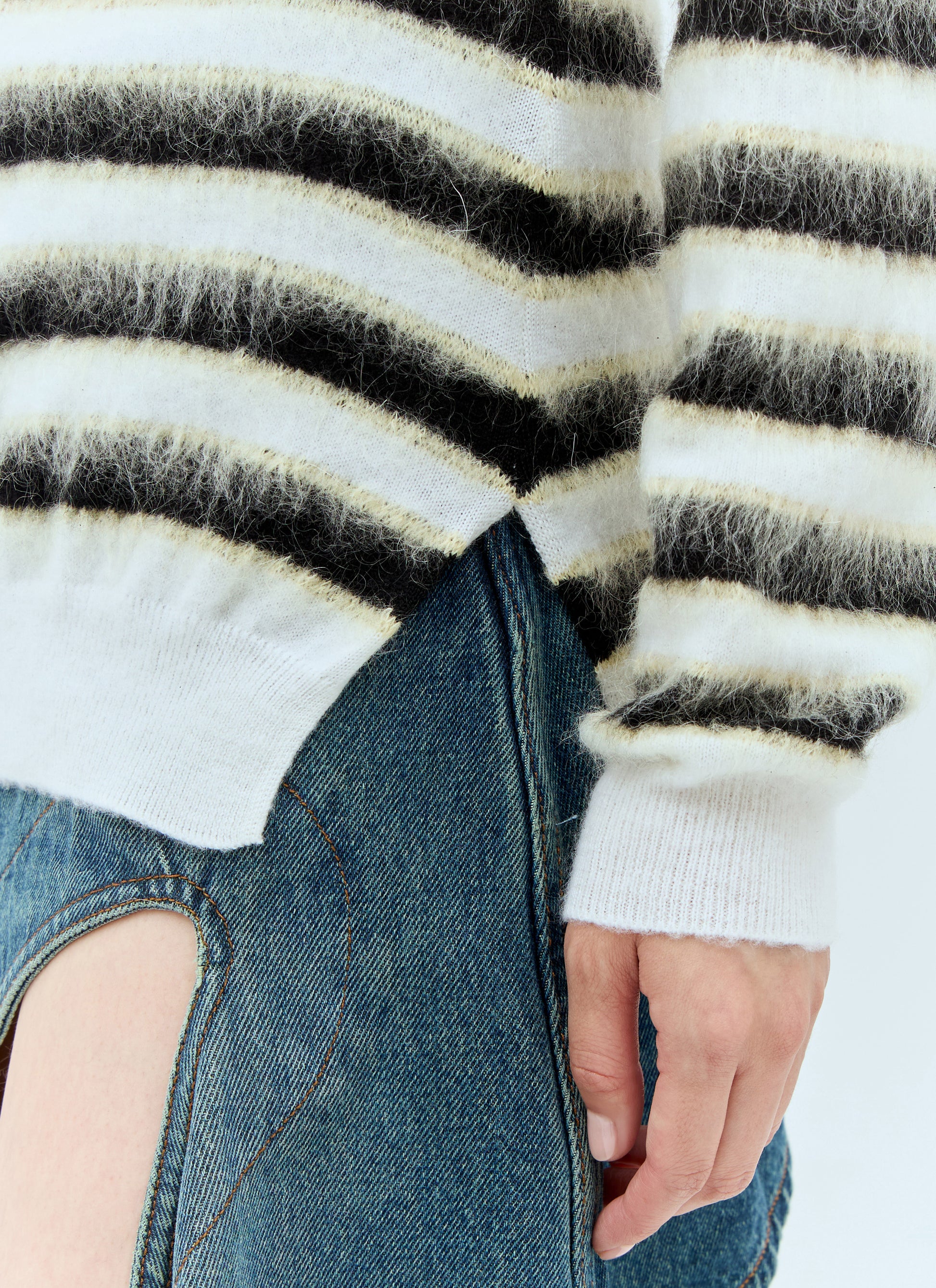 Marni Women Striped Wool-Mohair Sweater MARNI